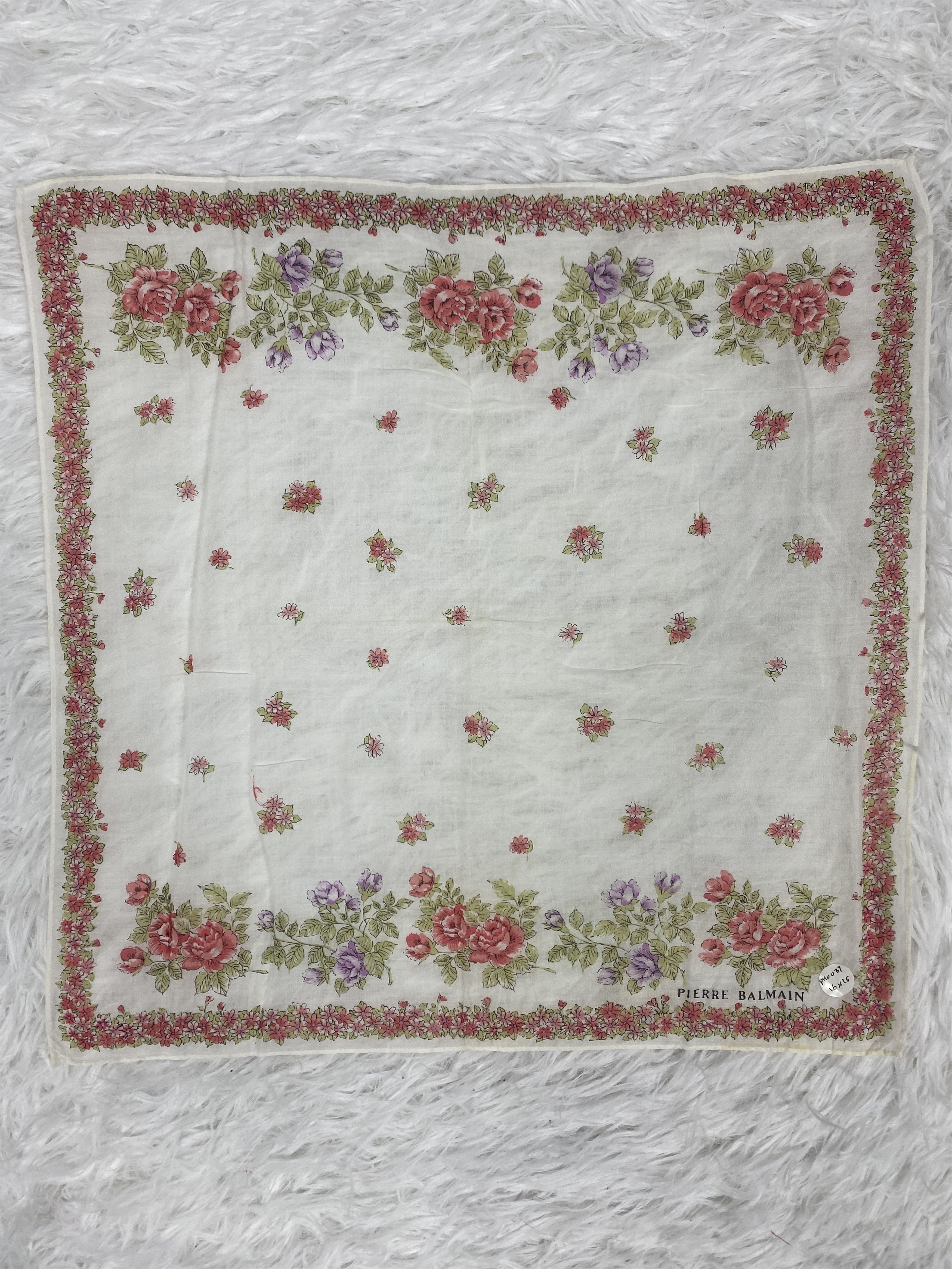 Pierre Balmain Vintage Pierre Balmain Handkerchief PH0037 Size ONE SIZE - 3 Thumbnail