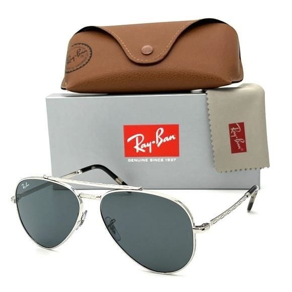 RayBan Ray Ban NEW AVIATOR RB3625 003/R5 Silver / Blue 58mm Sunglas Size ONE SIZE - 1 Thumbnail