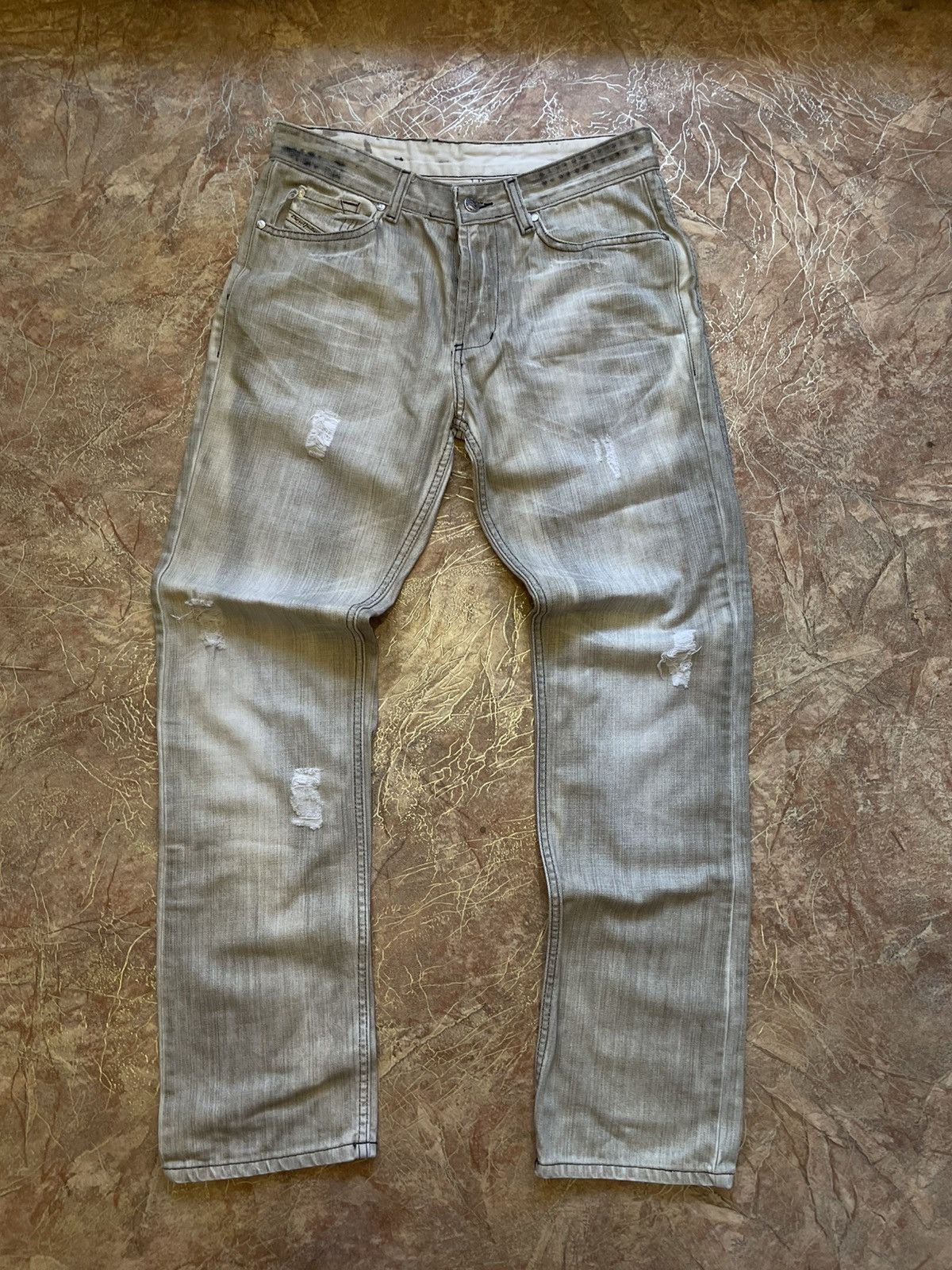 Diesel Distressed faded denim pants