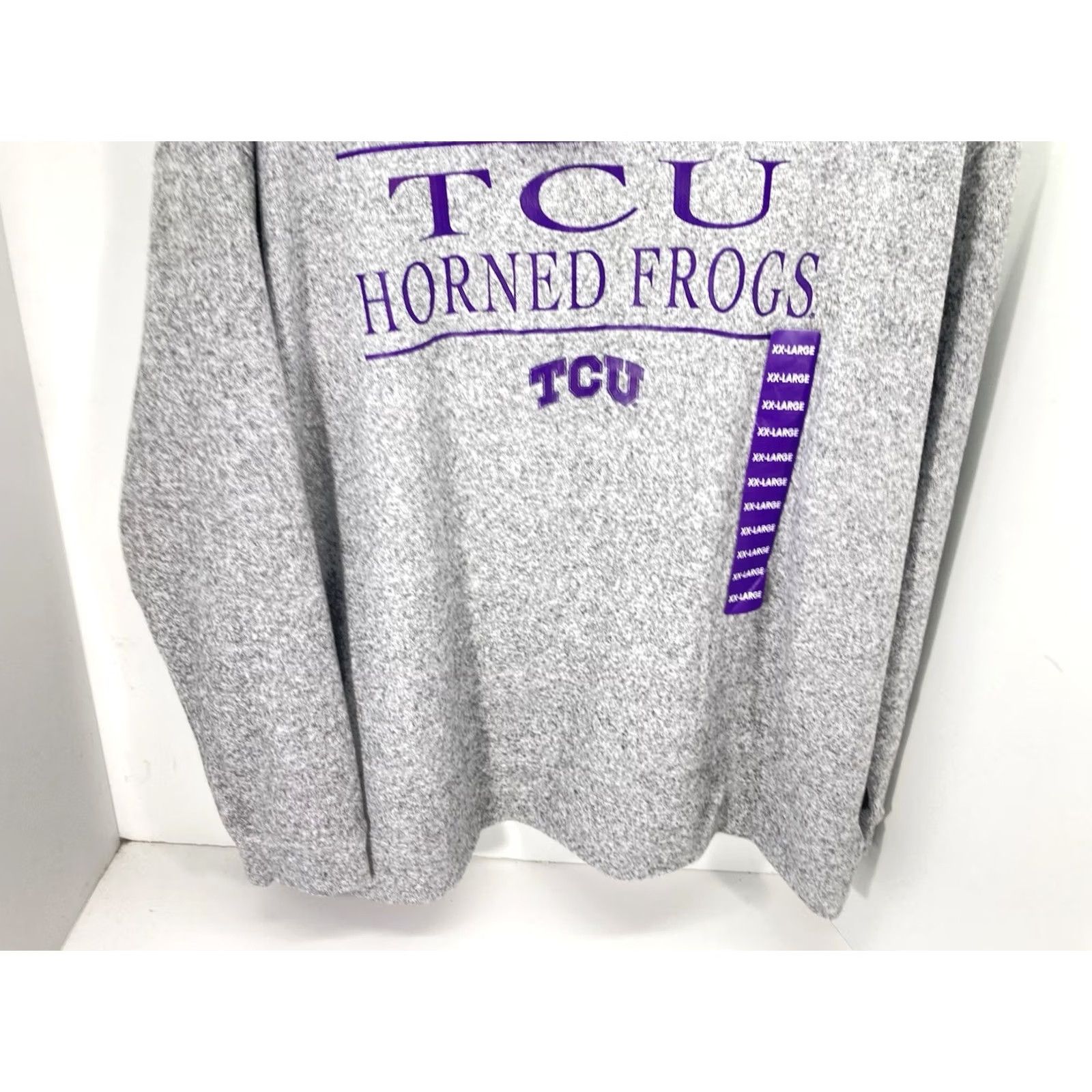 Vintage TCU Soft Sweatshirt Women 2XL Gray Long Sleeve Pullover Crew Neck NWT Stretch Pullover Sweatshirt, Grays Brand, Activewear Womens Size XXL / US 16-18 / IT 52-54 - 3 Thumbnail