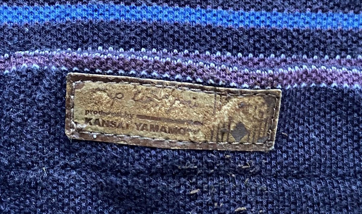 Japanese Brand Kansai Yamamoto Up To You Single Pocket Striped Polo Tee Size US M / EU 48-50 / 2 - 4 Thumbnail