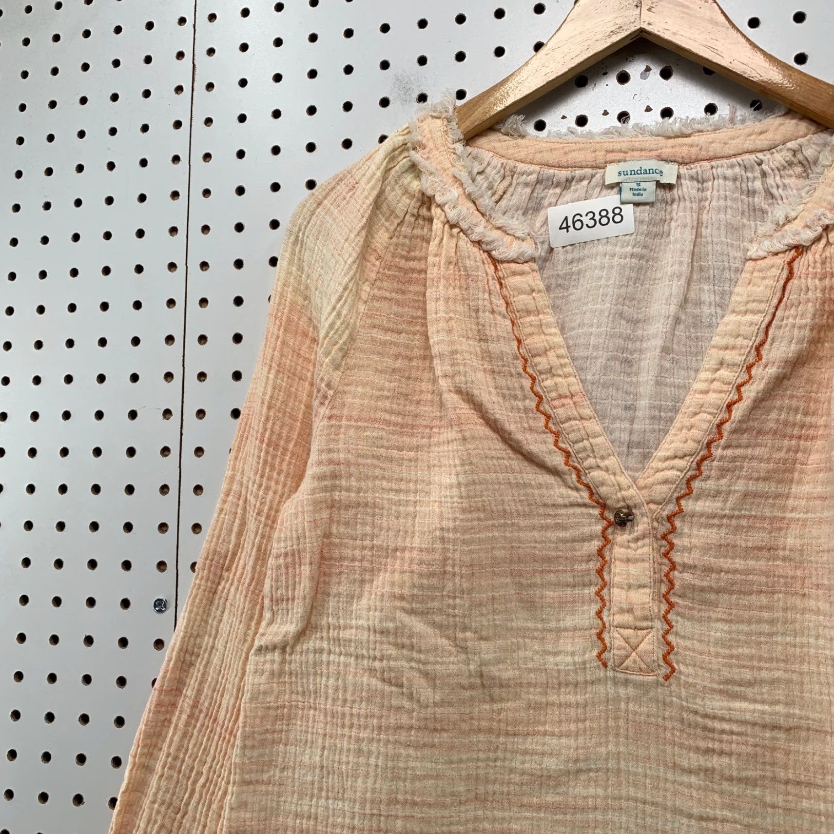 Vintage Sundance Blouse Womens S White Bohemian Gauze Cotton Top Boho Beach Coastal Resort Size S / US 4 / IT 40 - 7 Thumbnail