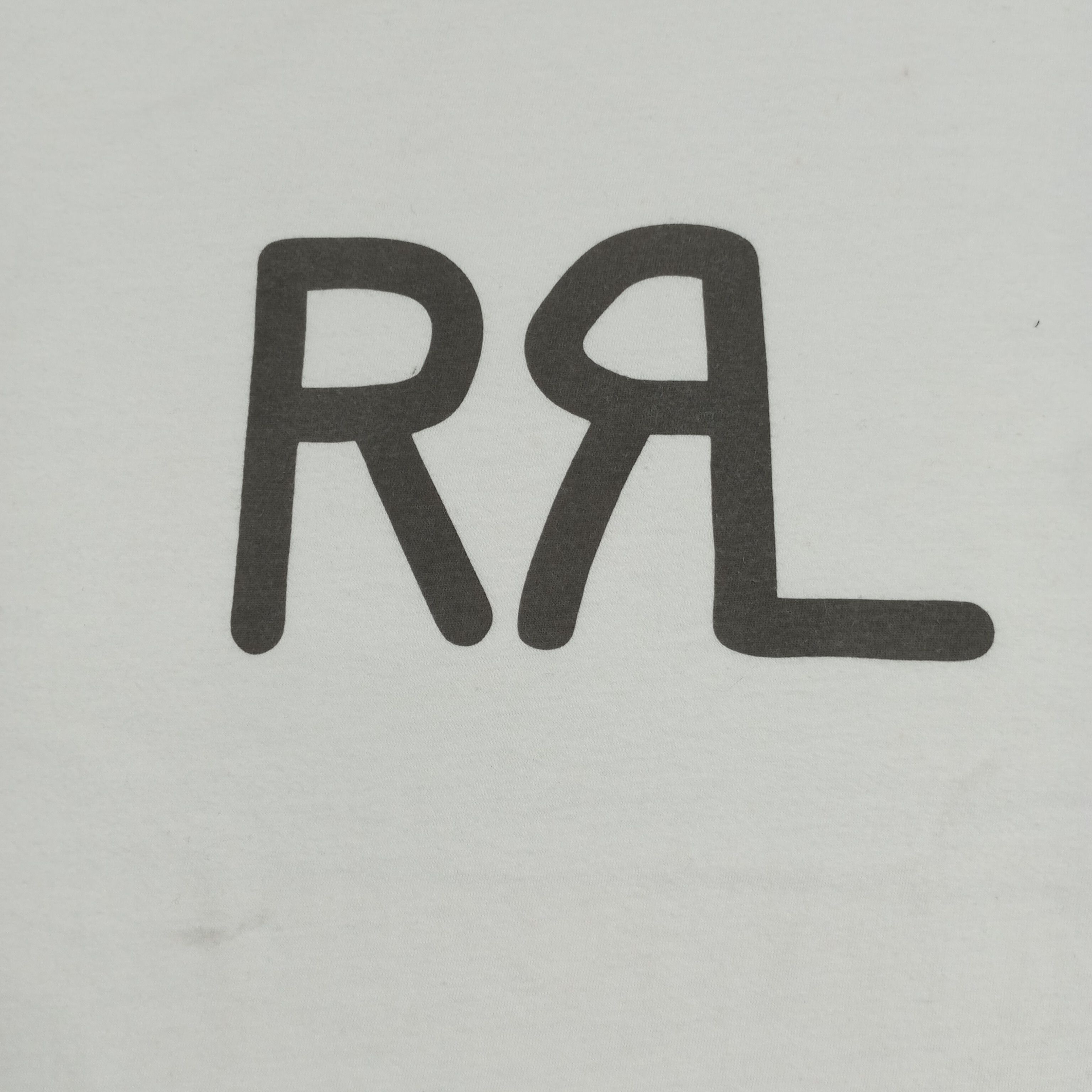 RRL Ralph Lauren × Ralph Lauren × Vintage RRL Ralph Lauren Fashion Brand Center Logo Design Tshirt Size US S / EU 44-46 / 1 - 2 Thumbnail
