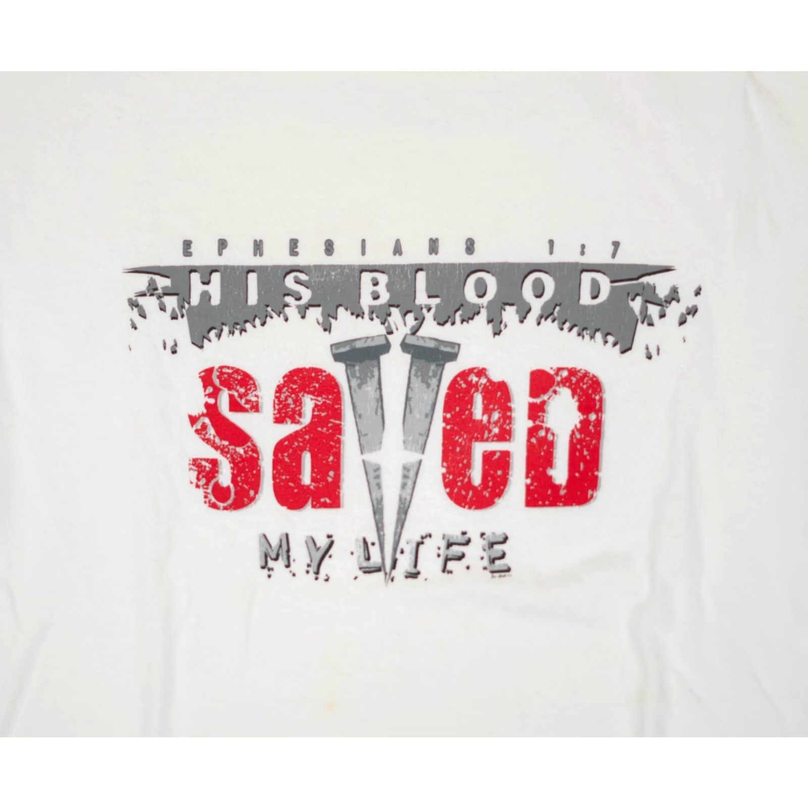 Anvil VINTAGE Anvil T-Shirt Men Size M White Crew Neck Short Sleeve Graphic Print 2000s USA Retro Distressed 20x25 Size US M / EU 48-50 / 2 - 3 Thumbnail