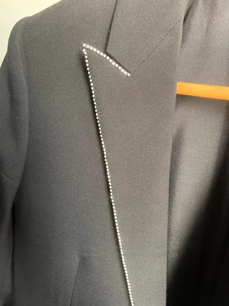 Saint Laurent Paris Saint Laurent Paris Black Diamond-Studded Suit i Size US S / EU 44-46 / 1 - 3 Thumbnail