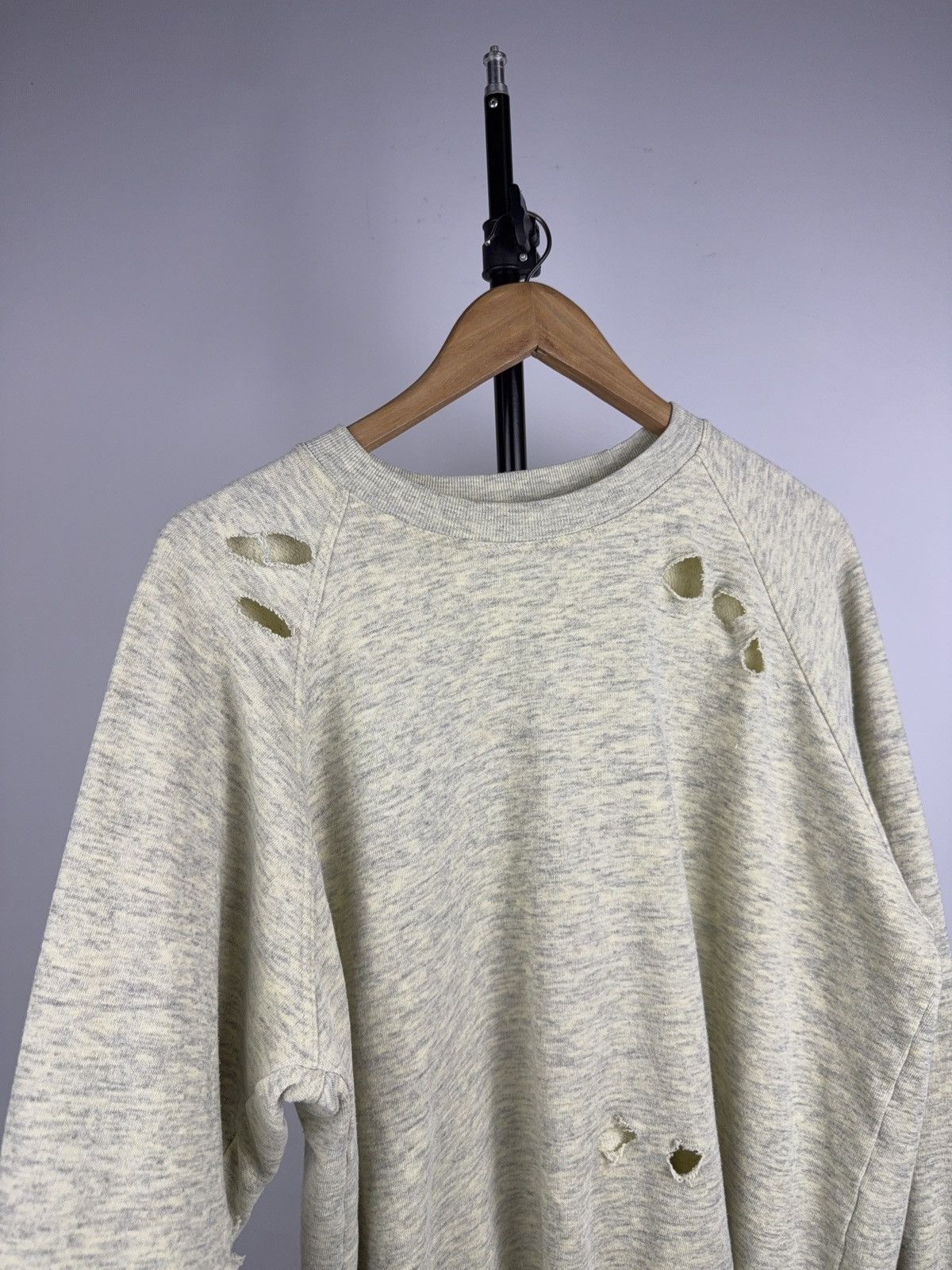 Japanese Brand Distressed Sweatshirt Switcher Grunge Crewneck Gray/Yellow Size US L / EU 52-54 / 3 - 2 Thumbnail