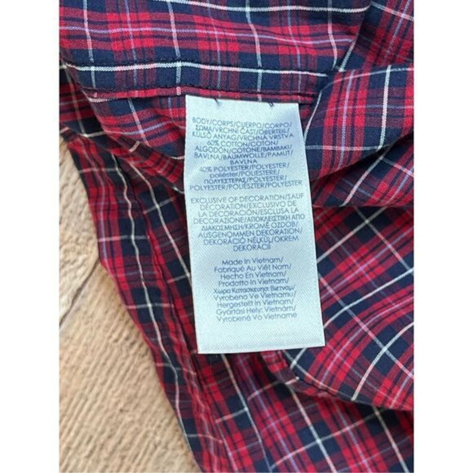 Chaps Chaps Easy Care Button Down Red Plaid Shirt LARGE NWOT Size US L / EU 52-54 / 3 - 12 Thumbnail