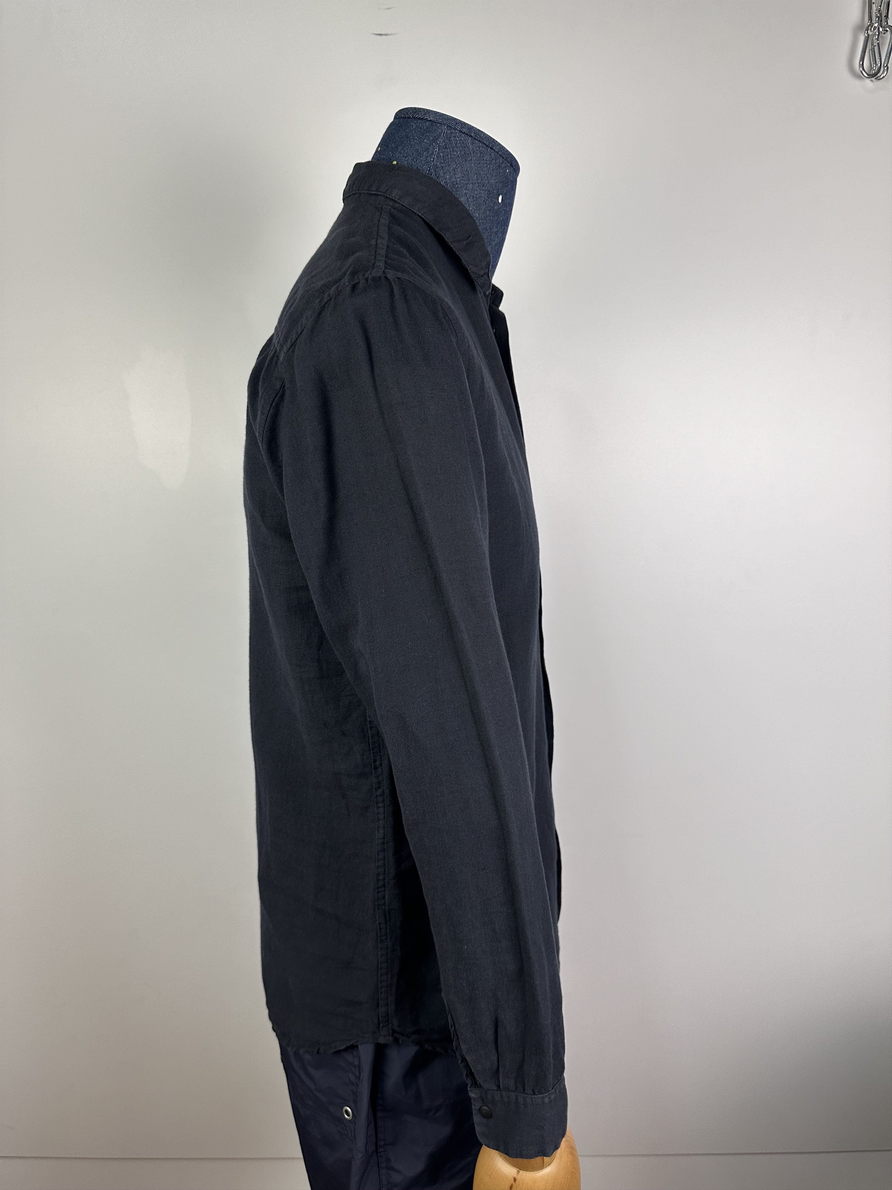 Folk Folk Linen Shir Long Sleeve Men's Size 2 Black Size 40S - 7 Thumbnail