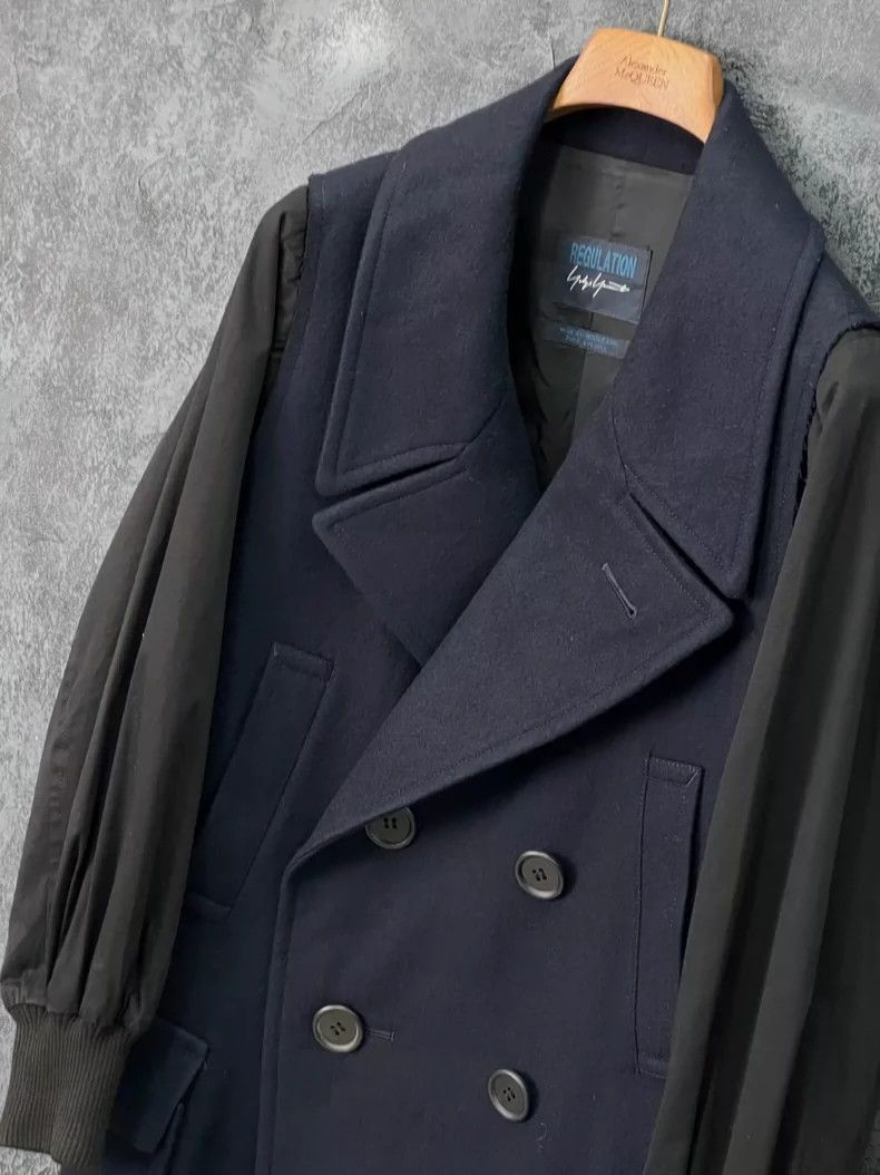 Yohji Yamamoto Yohji Yamamoto/Yohji Yamamoto Simple coat in navy blue-2505 Size US XXL / EU 58 / 5 - 5 Thumbnail