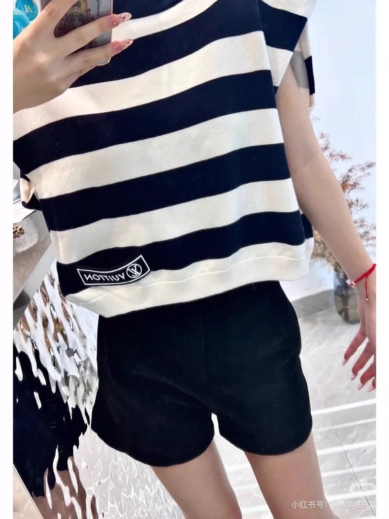 Louis Vuitton LOUIS VUITTON Black and white striped one-shoulder top Slee Size XS / US 0-2 / IT 36-38 - 9 Thumbnail