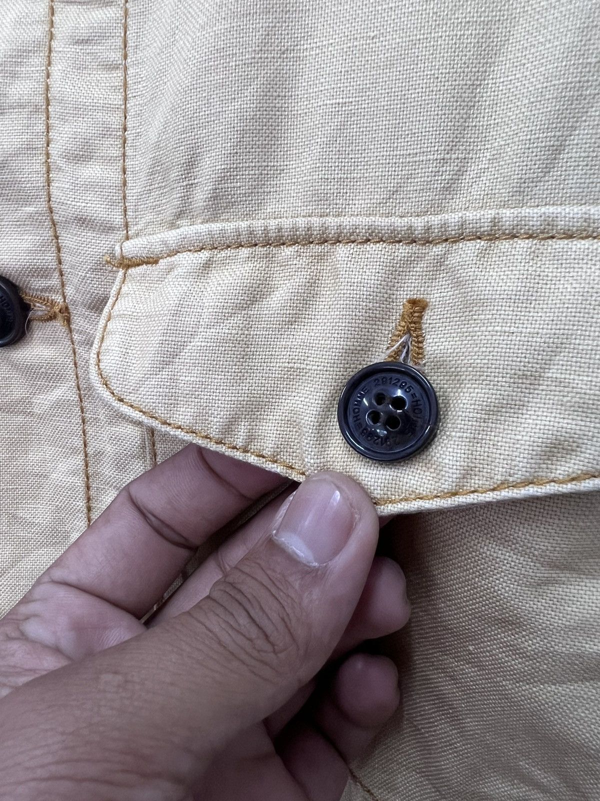 291295=Homme 🔥 291295 HOMME JAPAN CUSTOM MADE LINEN CHORE JACKET - M Size US S / EU 44-46 / 1 - 6 Thumbnail