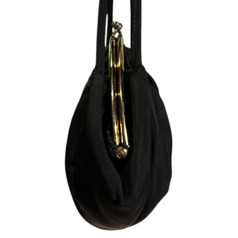 Vintage 1950's Vtg formal Black Bag kiss claps inside coin purse Size ONE SIZE - 7 Thumbnail