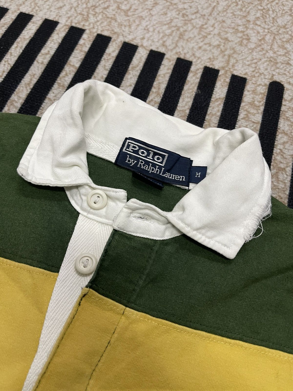 Polo Ralph Lauren 1990 POLO RALPH LAUREN STRIPES KANYE WEST STYLE POLO SHIRT Size US M / EU 48-50 / 2 - 12 Thumbnail