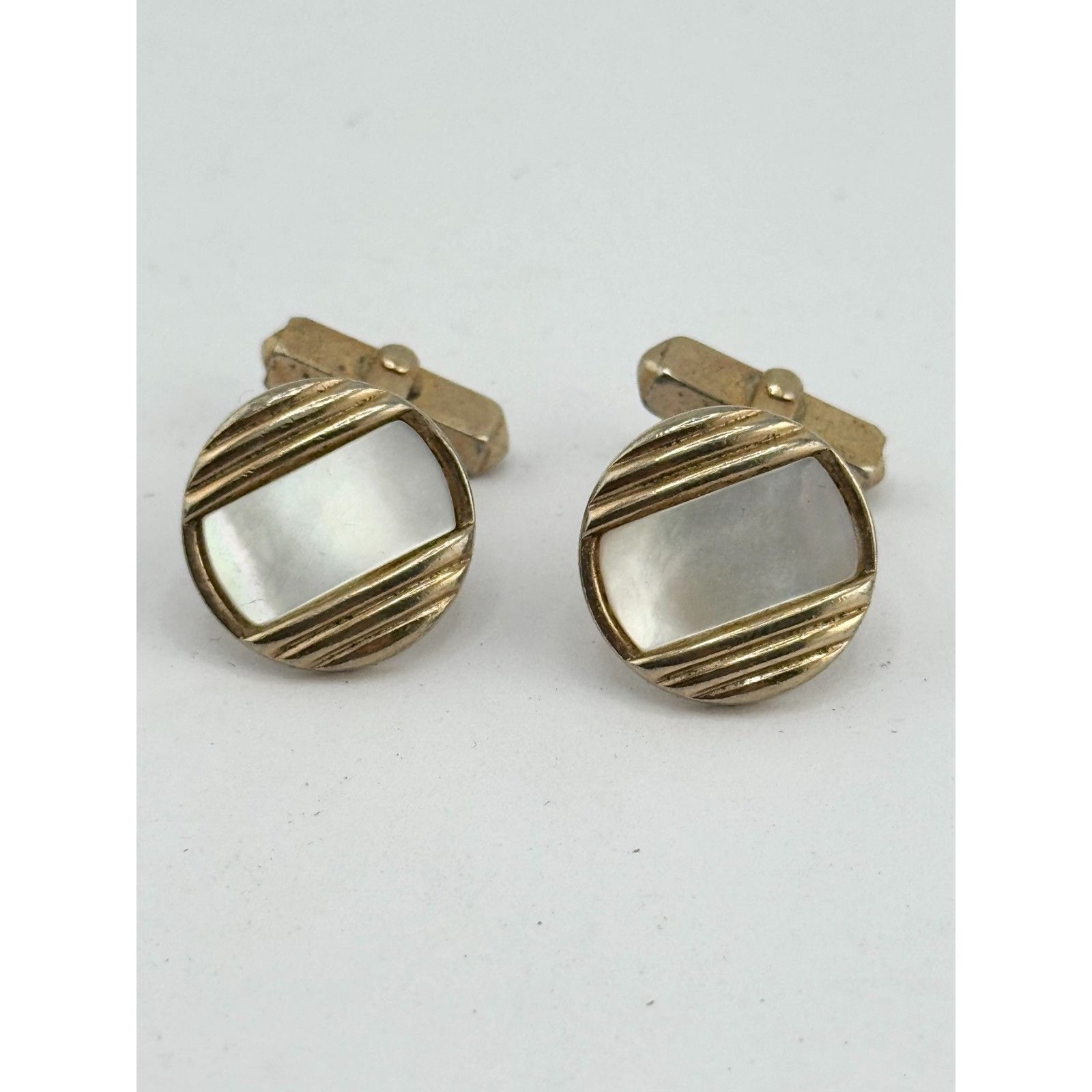 Vintage Vintage swank mother of pearl abalone Shell cufflinks Size ONE SIZE - 2 Thumbnail