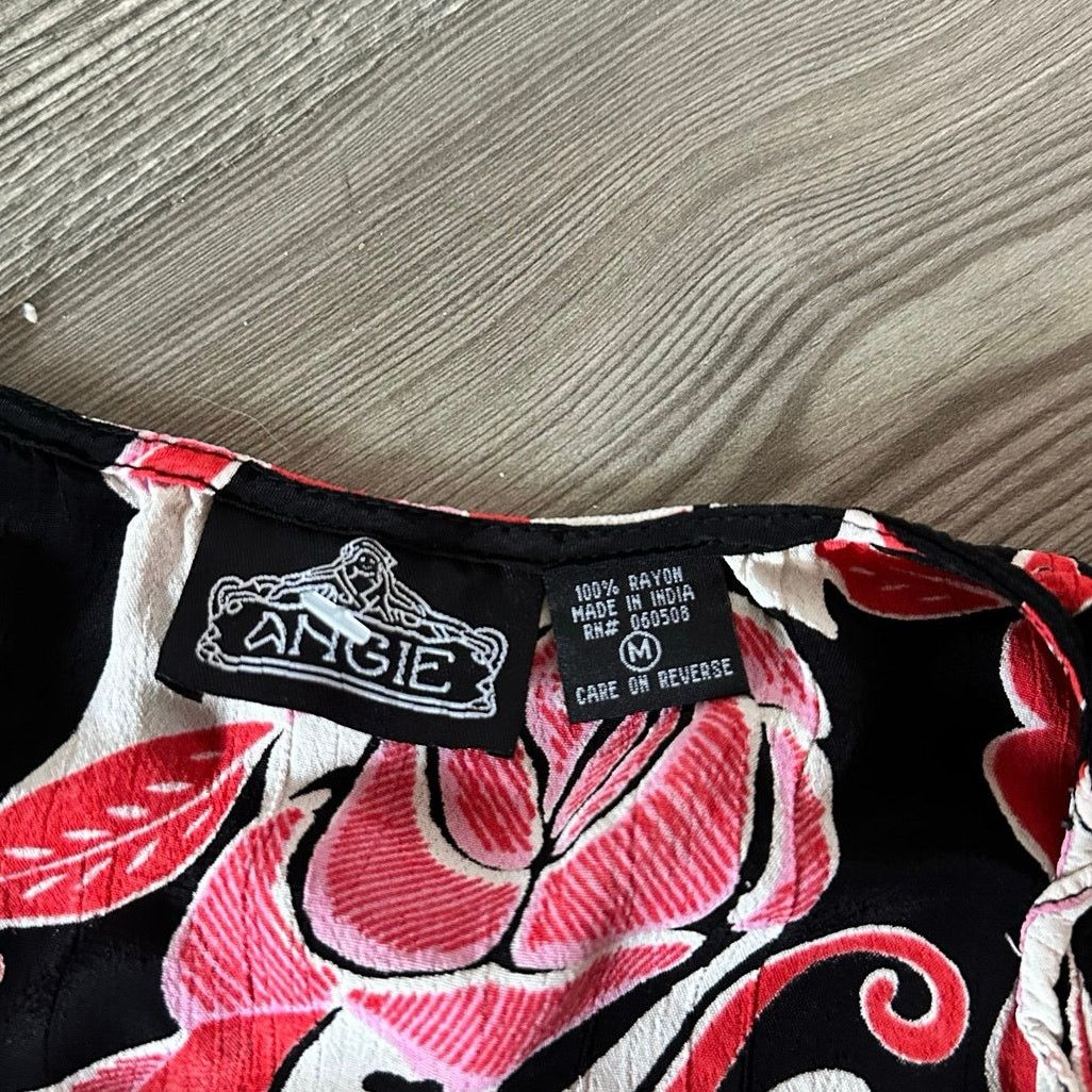 Other angie red black pink floral vintage midi dress Size M / US 6-8 / IT 42-44 - 3 Thumbnail