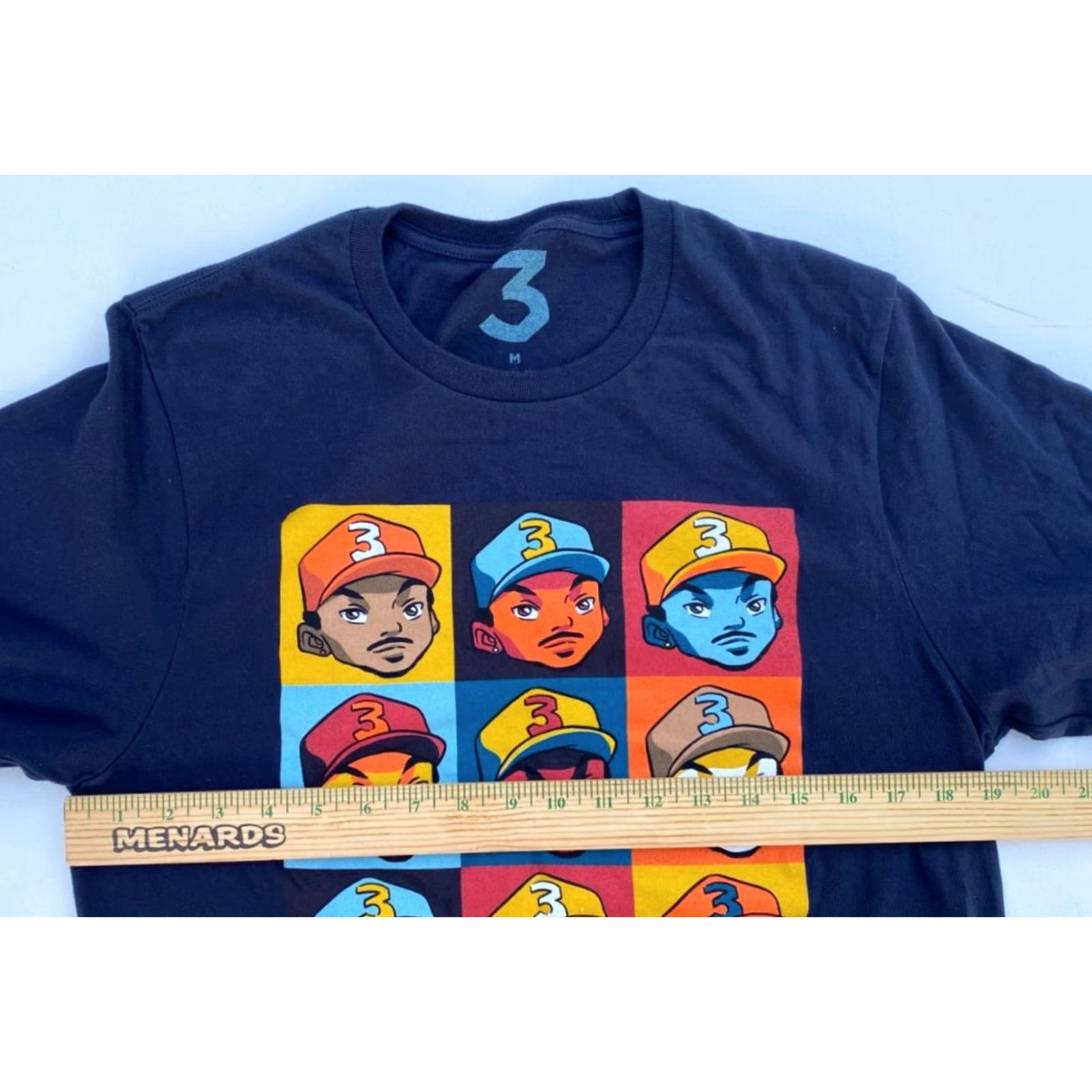 Vintage Chance The Rapper Men’s T-Shirt Shirt Adult M Black 100% Cotton Short Sleeve Crew Neck Music RWR 2010-2019 Size US M / EU 48-50 / 2 - 8 Thumbnail