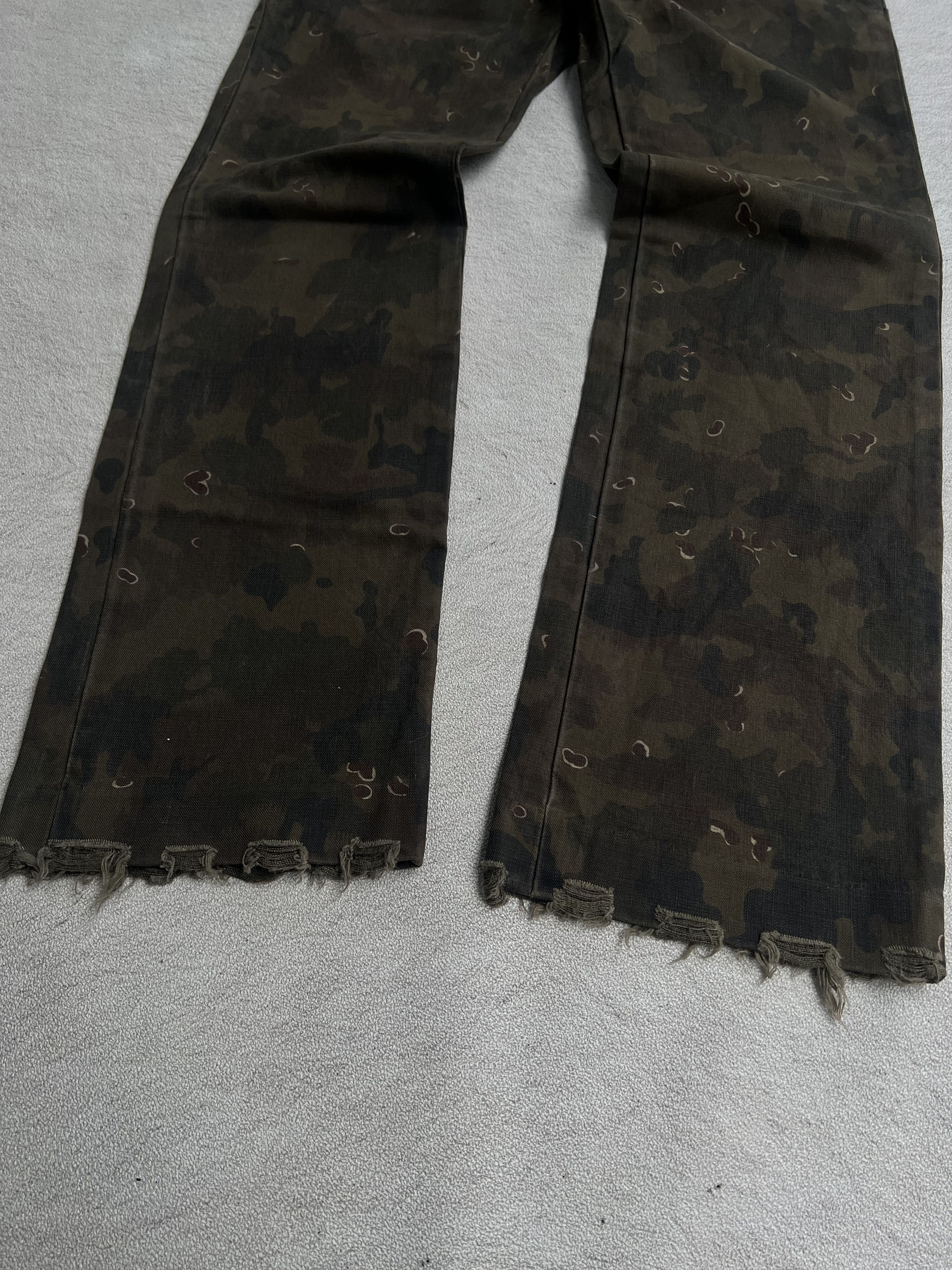 Japanese Brand 2000s Archival Hysteric Camo Distressed Baggy y2k Lgb Ifsix Size US 29 - 3 Thumbnail