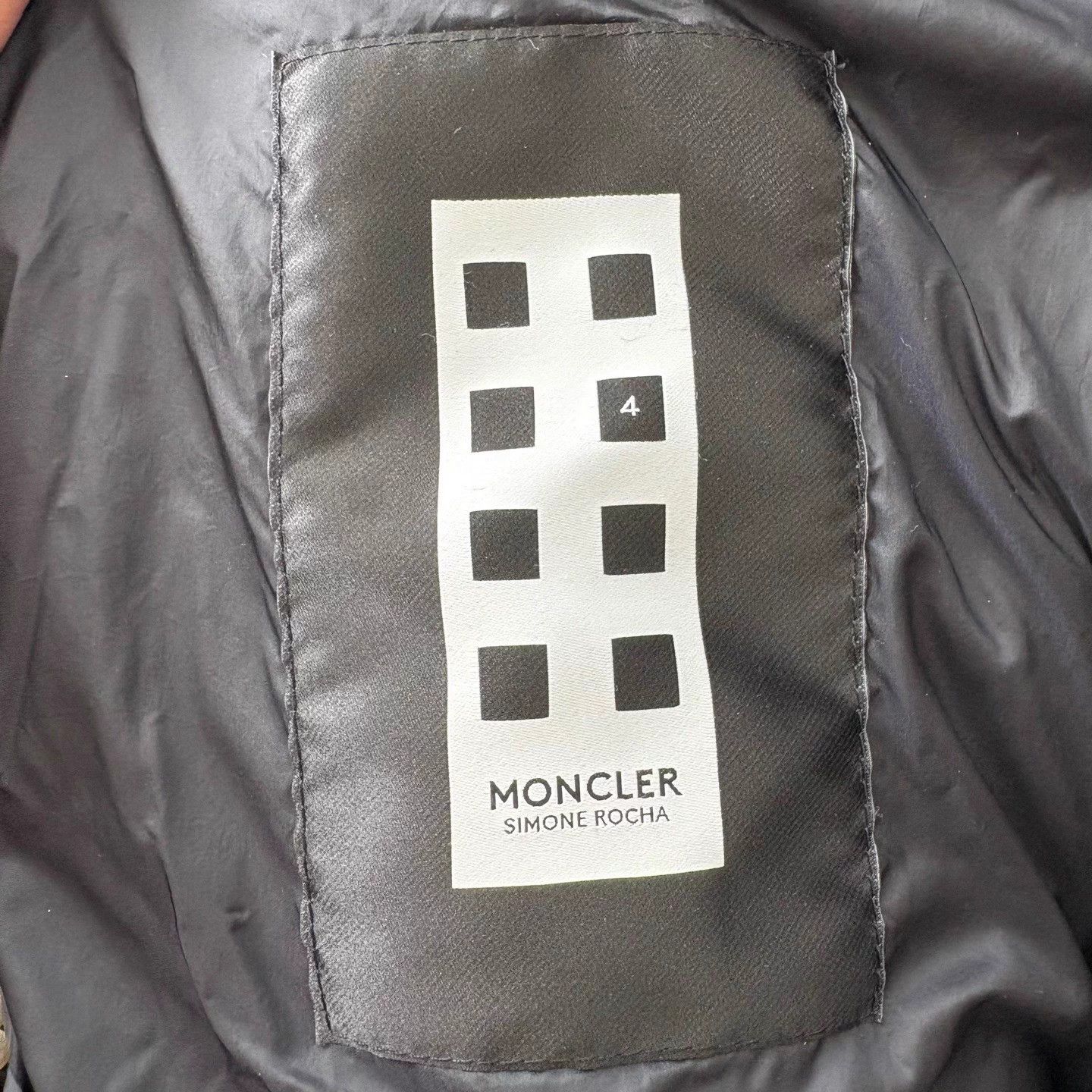 Moncler Moncler x Simone Rocha Black Down Jkt Knit Trim Pearl Size L / US 10 / IT 46 - 6 Thumbnail