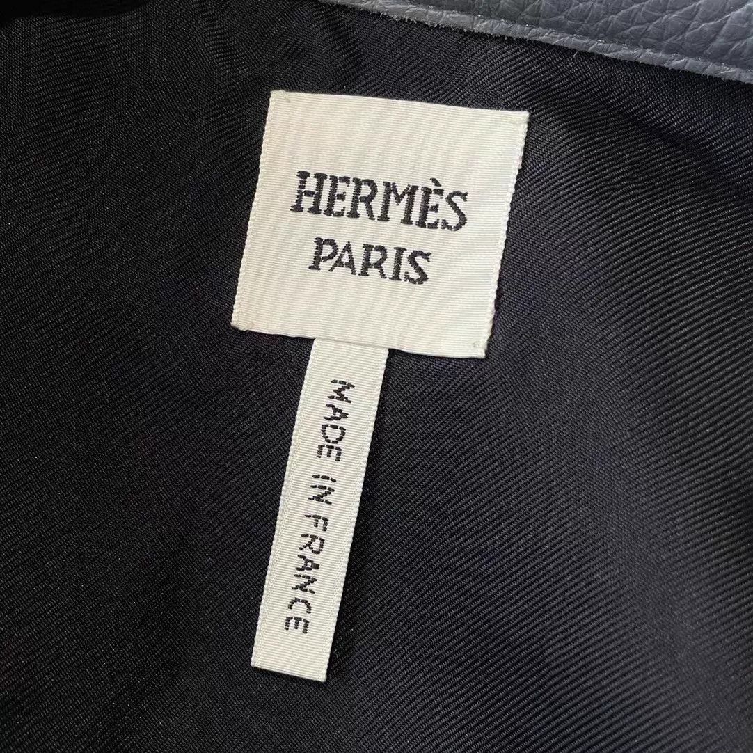 Hermes Hermes Gray-Purple Leather Skirt 36 New With Tags Size 26" / US 2 / IT 38 - 5 Thumbnail