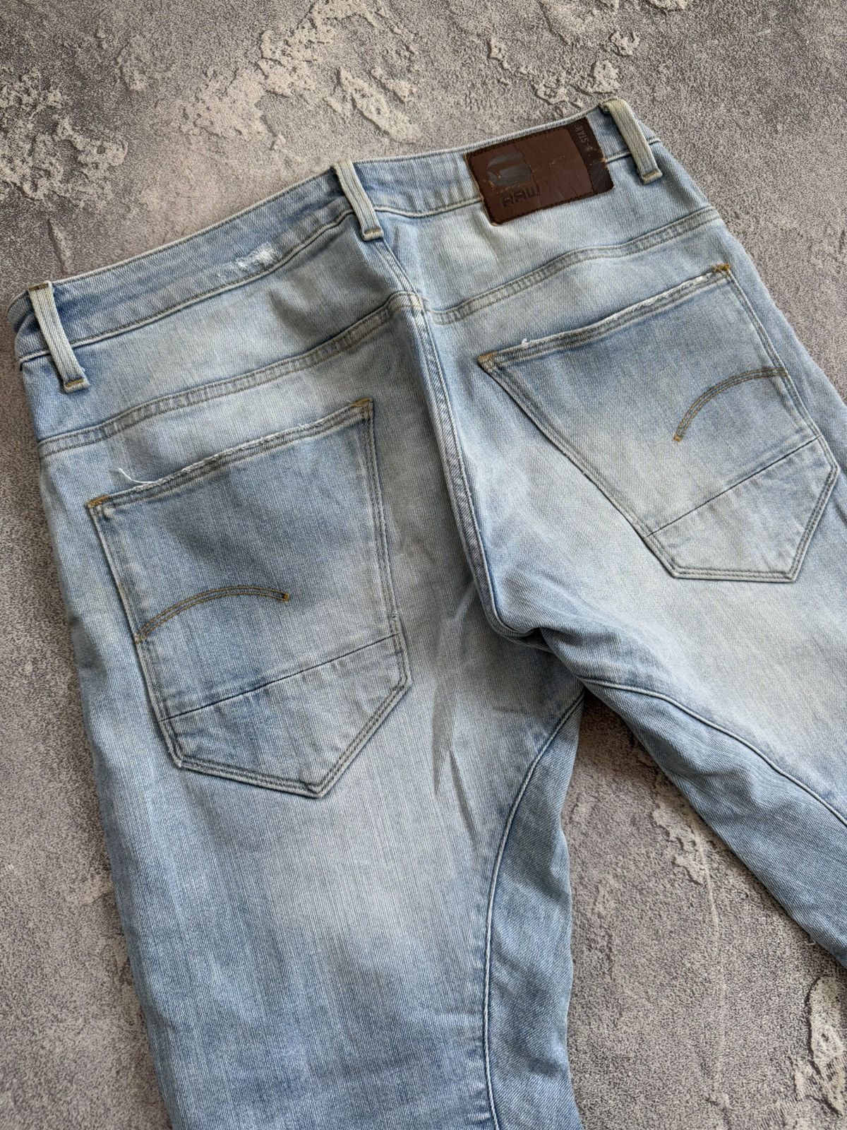 G-Star G star raw 34/36 ARC 3D slim Distressed denim pant trouser Size US 34 / EU 50 - 18 Thumbnail