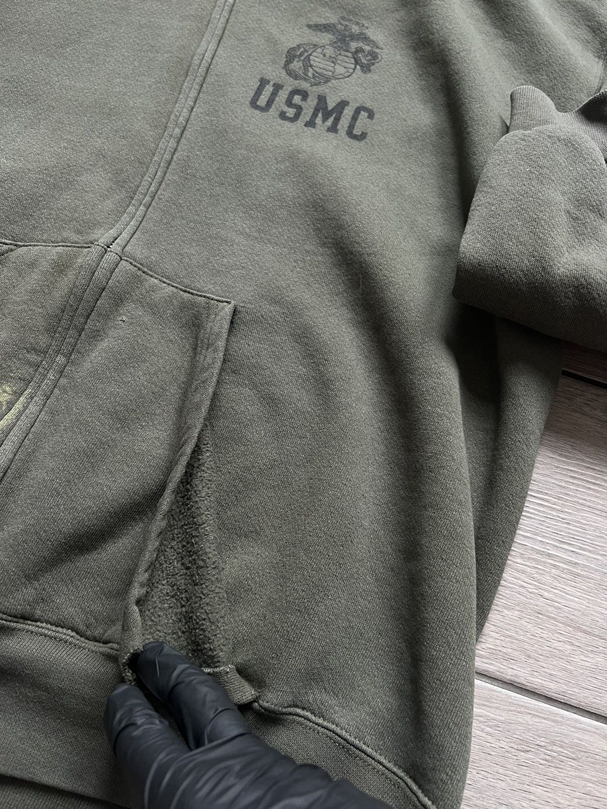 Other 90s USMC Zip Hoodie Avantgarde Soffee Faded Rare XXL Size US XXL / EU 58 / 5 - 7 Thumbnail