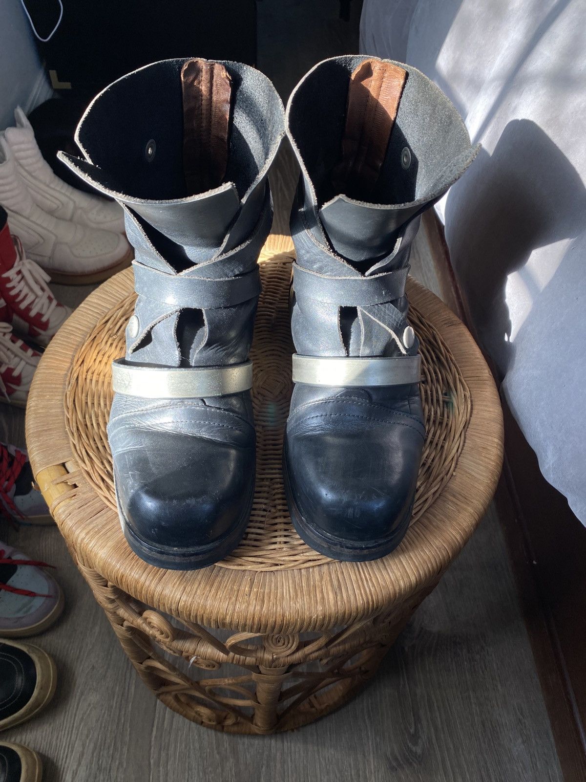 Dirk Bikkembergs Dirk Bikkemberg AW97 Leather Strap Boots Size US 7 / EU 40 - 9 Thumbnail