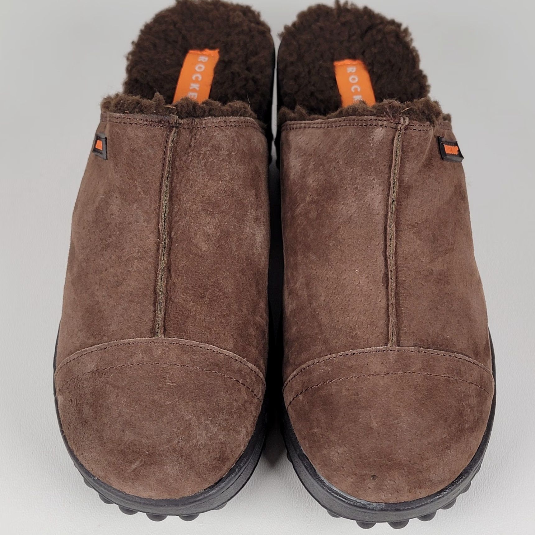 Vintage Rocket Dog Clogs Women Sz 8 Fur Lined Brown Suede Platform Chunky Mules Nice Size US 6 / IT 36 - 2 Thumbnail