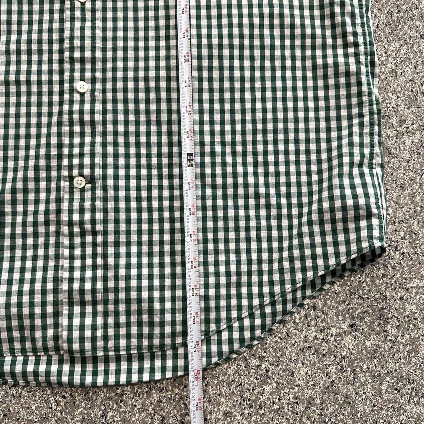 Lands' End Lands' End Shirt Mens 16 34 Long Sleeve Button-Down Green Traditional Fit Gingham Size US L / EU 52-54 / 3 - 5 Thumbnail