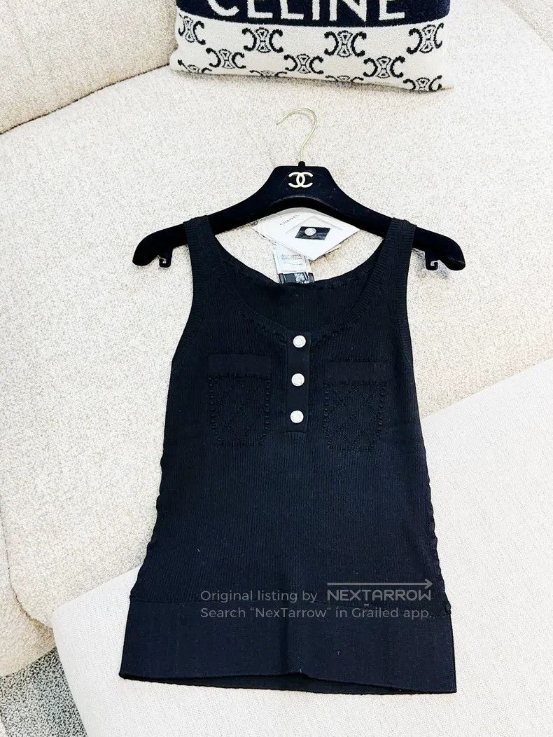 Chanel Chanel 22A black diamond buckle knitted suspender Size XS / US 0-2 / IT 36-38 - 2 Thumbnail