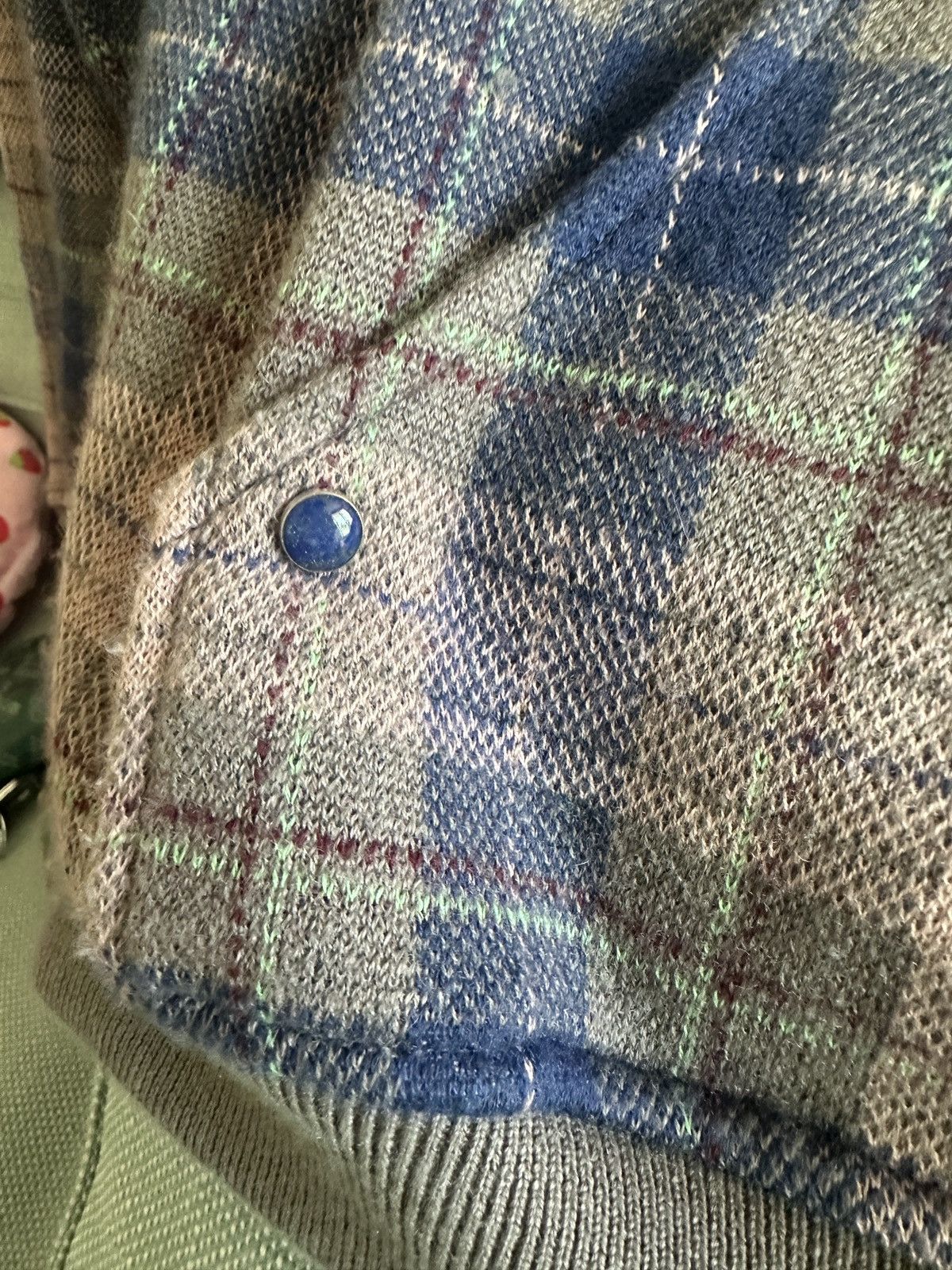 God's True Cashmere God’s True Cashmere Lapis Lazuli Check-Print Cashmere Hoodie Size US L / EU 52-54 / 3 - 4 Thumbnail