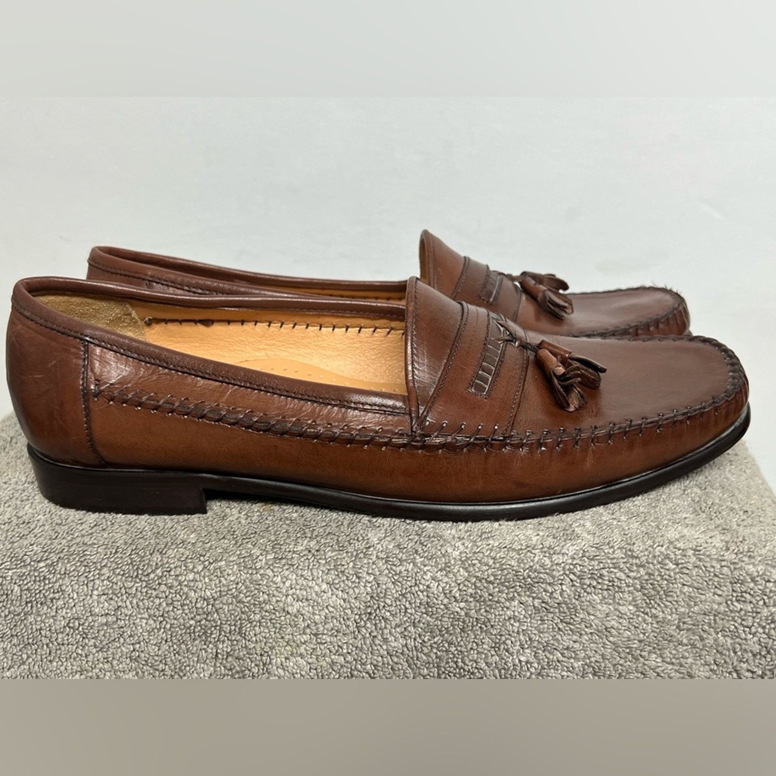 Giorgio Brutini Giorgio Brutini Brown Leather Tassel Slip On Loafers Shoes Size US 13 / EU 46 - 6 Thumbnail