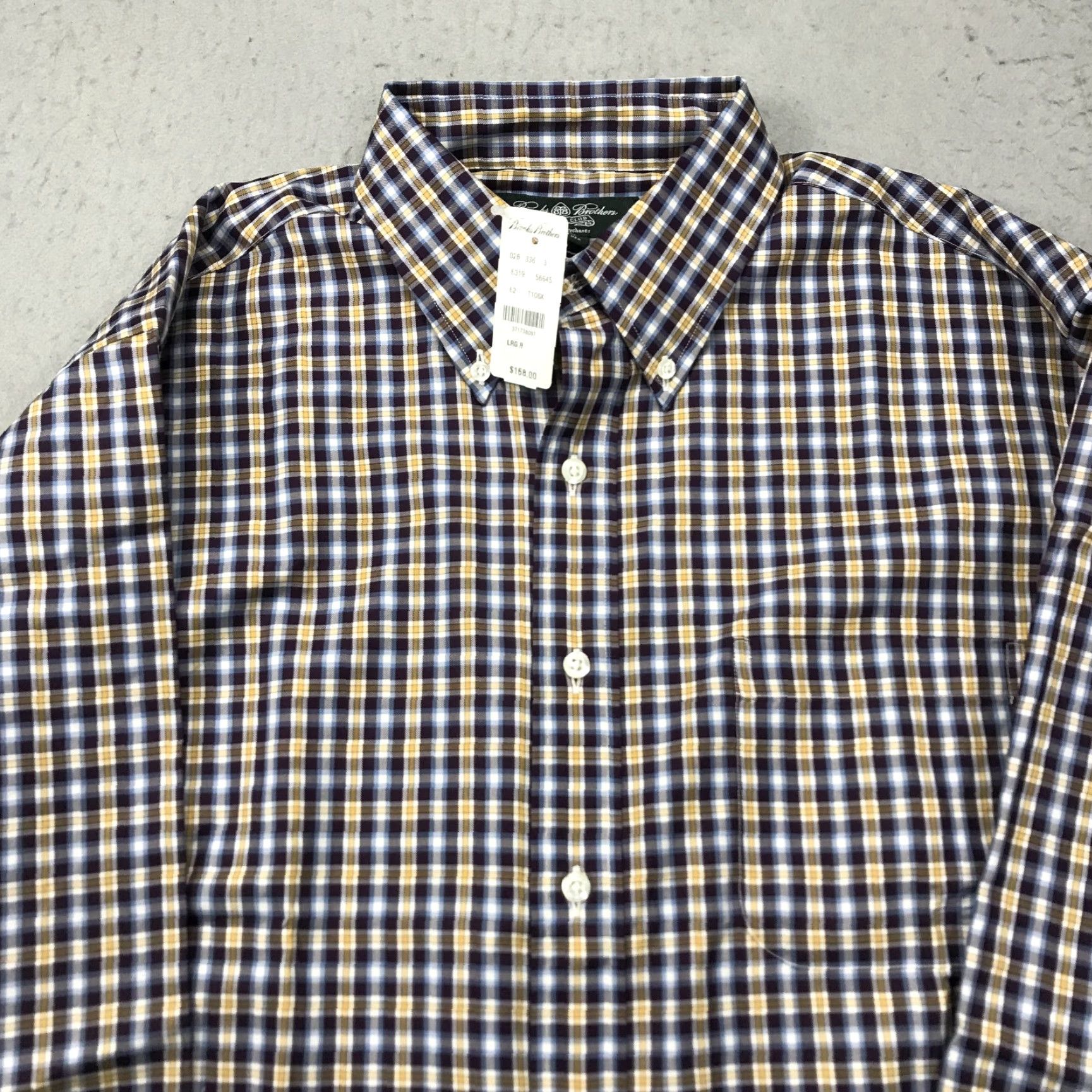 Brooks Brothers Brooks Brothers Shirt Mens Large Purple Check Button-Up Cotton NWT Casual Business Country Club Makers Merchants Classic Preppy Size US L / EU 52-54 / 3 - 2 Thumbnail