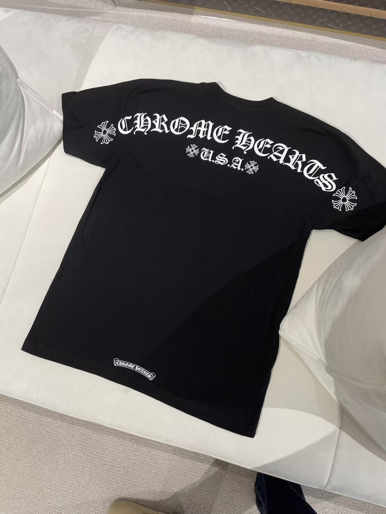 Chrome Hearts Chrome Hearts USA Script Logo Black Short Sleeve T-Shirt Tee Size L / US 10 / IT 46 - 4 Thumbnail
