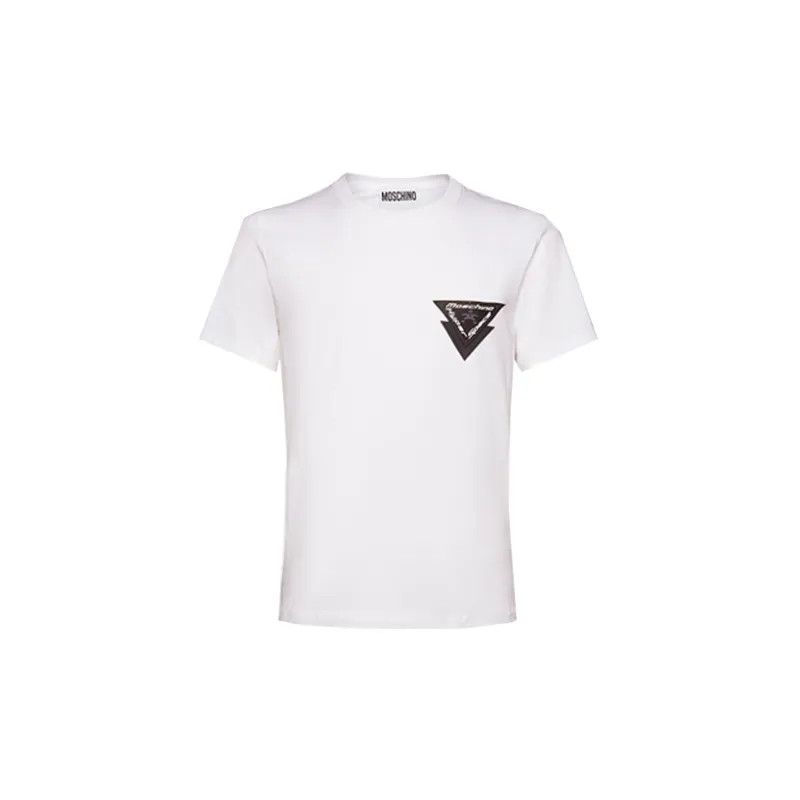Moschino o1y0225 Logo T-Shirt in White Size US M / EU 48-50 / 2 - 1 Thumbnail