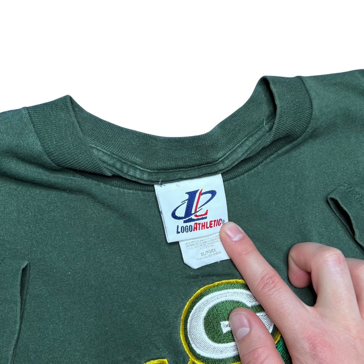 Logo Athletic 90s NFL Green Bay Packers Logo Athletic Embroidered T-Shirt Size US XXL / EU 58 / 5 - 4 Thumbnail