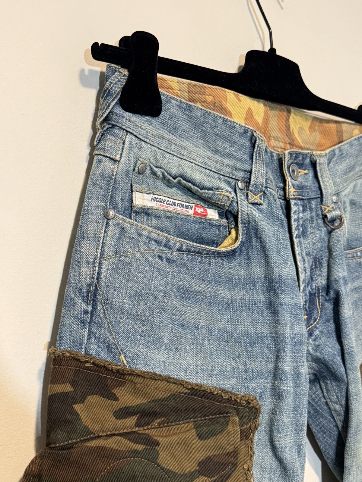 If Six Was Nine × Japanese Brand × Nicole Club Nicole Club Hybrid Camo Jeans Size US 29 - 3 Thumbnail