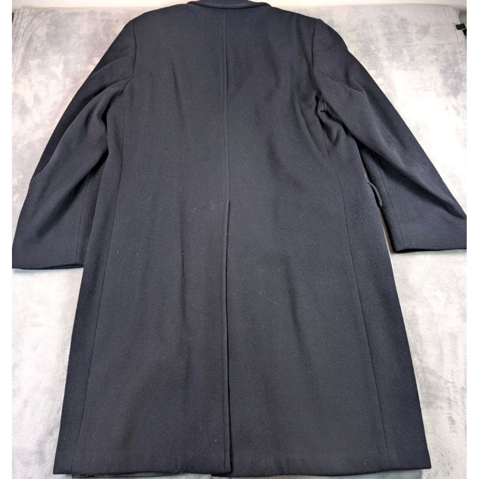 London Fog London Fog Coat Overcoat Men 44R Wool Charcoal Navy Double Breasted Button City Classic 90s Trend Mens Size US S / EU 44-46 / 1 - 7 Thumbnail
