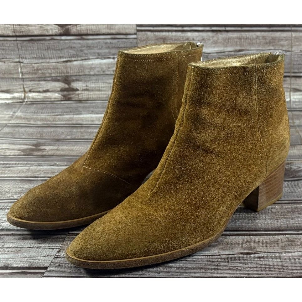 Rag Bone Wesley Suede Block Heel Bootie Boot Size 38 US8 c:
