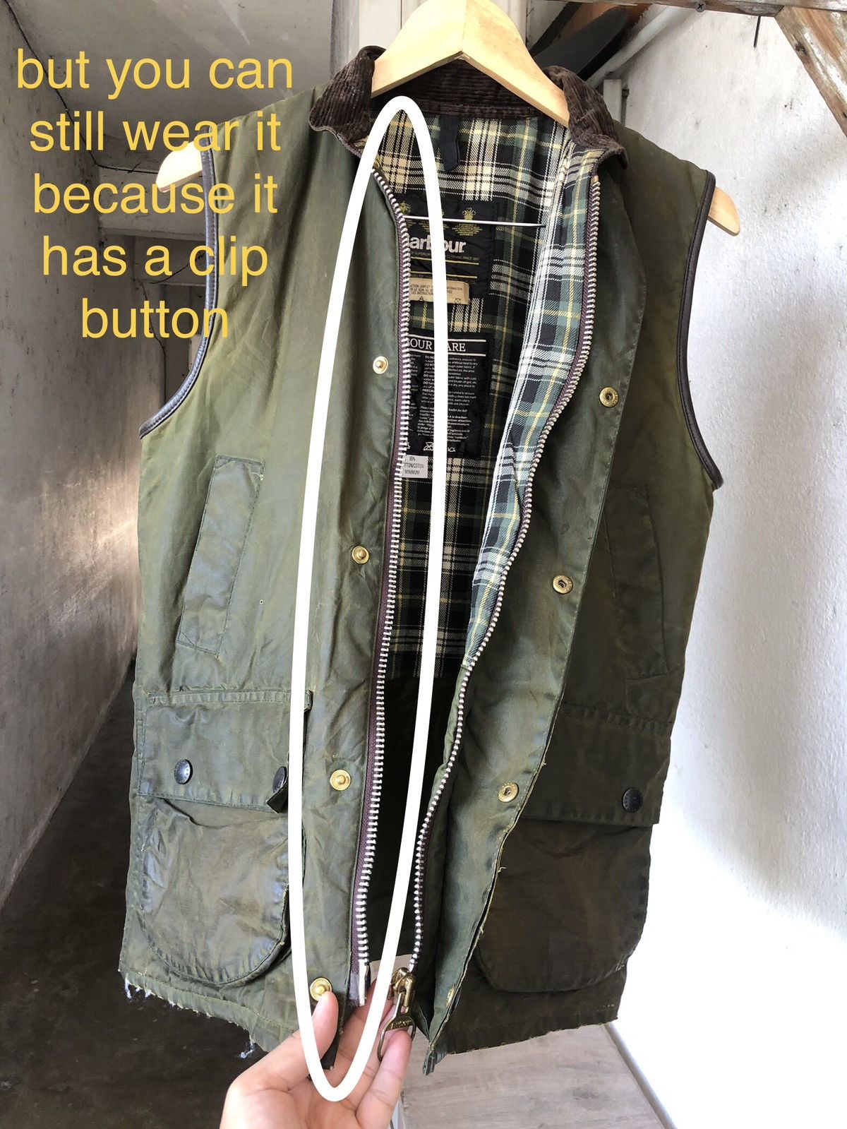 Barbour Nice❗️Vintage Barbour Distressed Wax Vest Jacket Size US S / EU 44-46 / 1 - 7 Thumbnail