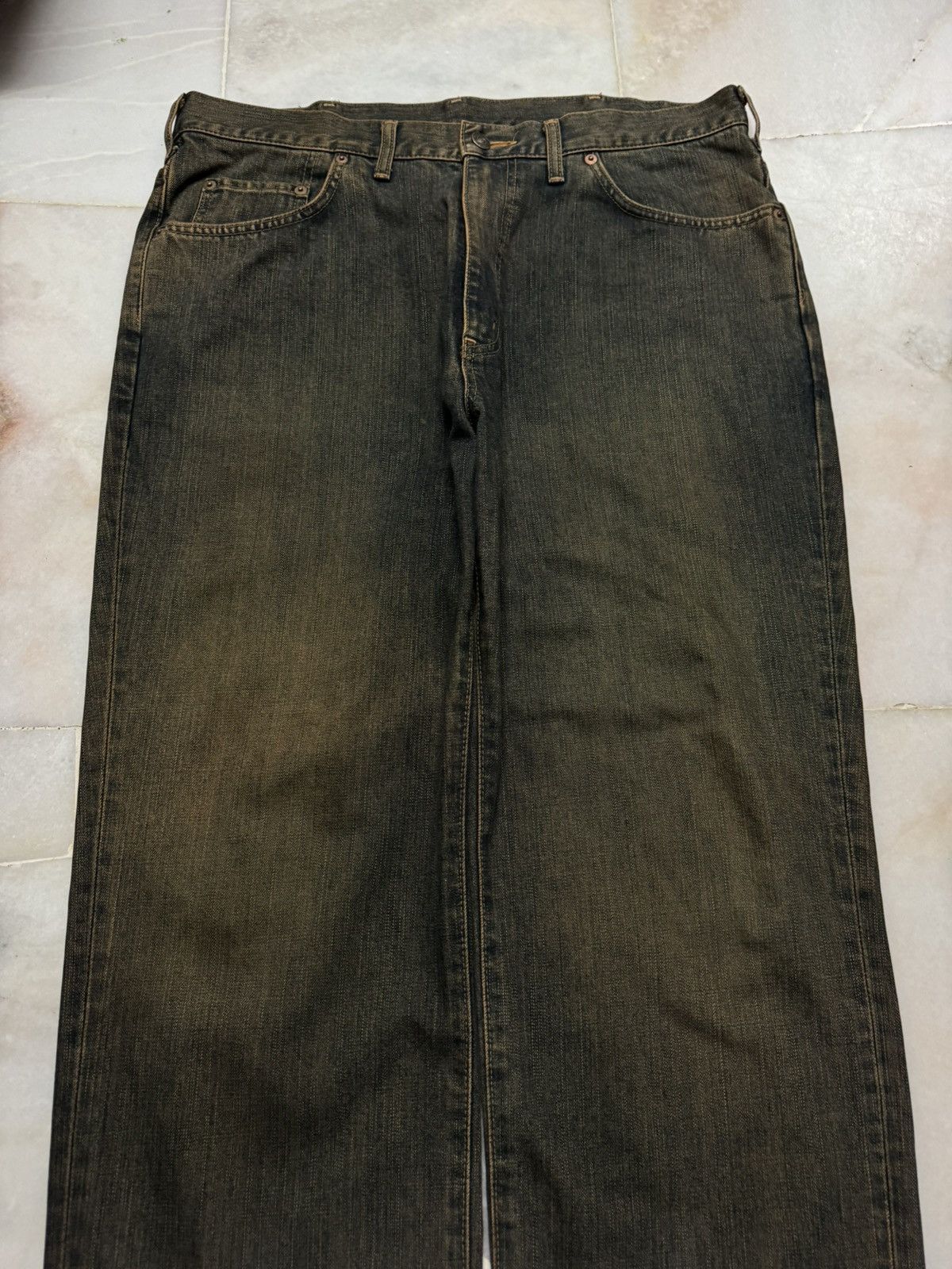 Edwin 💥SICK💥Vintage 503 Regular Rusty Insane Dark Mud Washed Jeans Size US 34 / EU 50 - 4 Thumbnail