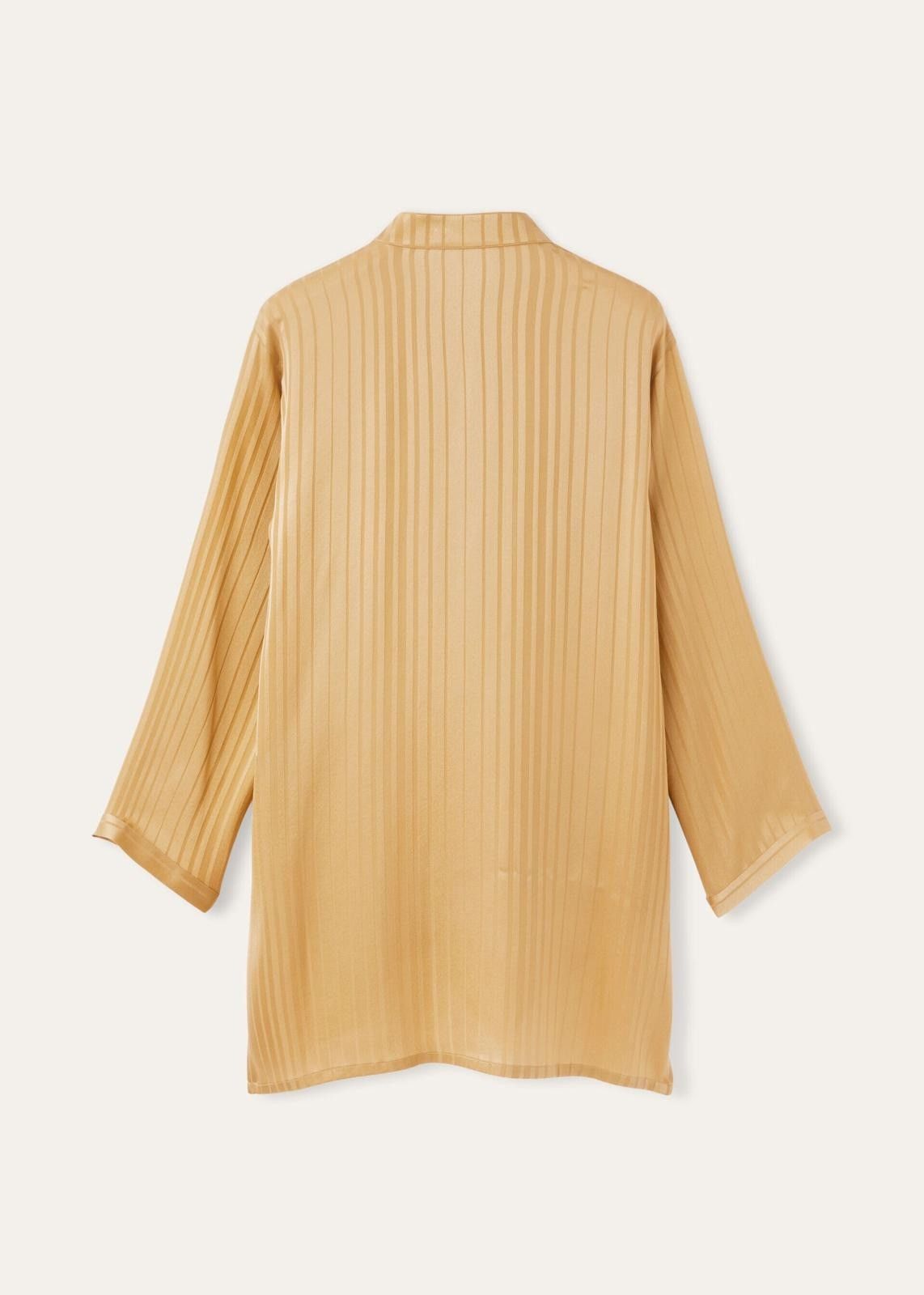 Loro Piana o1srvl11e0725 FAN8400 Amna Silk Shirt in Yellow Size S / US 4 / IT 40 - 2 Thumbnail