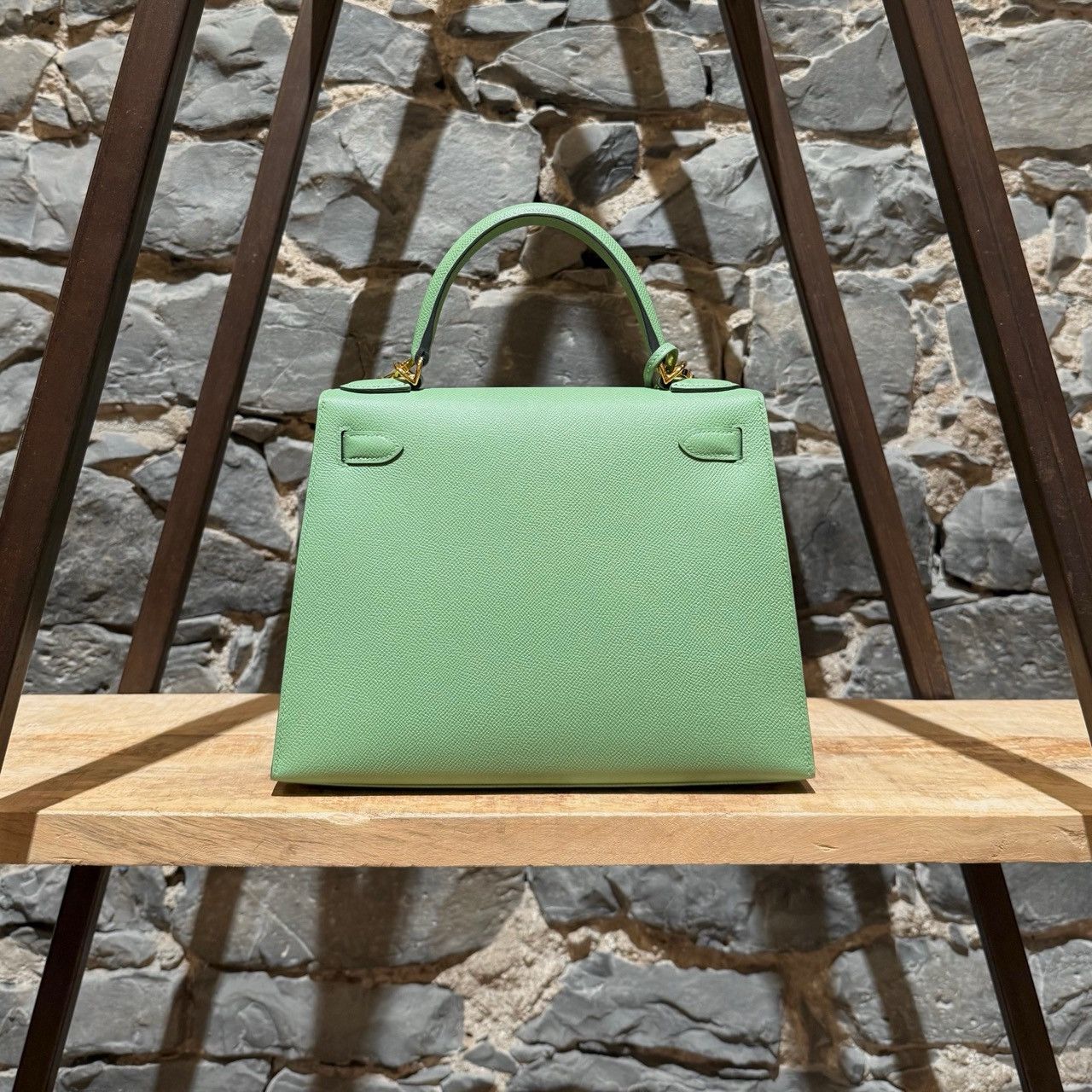 Hermes Hermès 2021 Criquet Green Epsom Kelly II Sellier 28 GHW Bag Size ONE SIZE - 5 Thumbnail