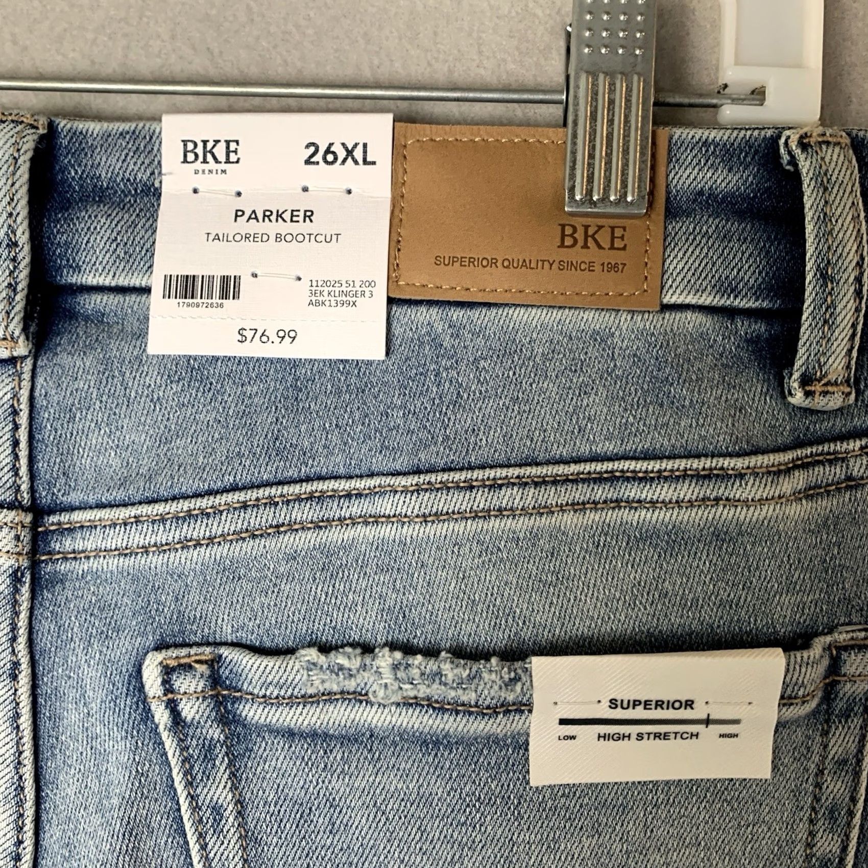 Vintage Buckle Parker Jeans Women 26XL Blue Bootcut Denim 5-Pocket Zipper Regular Stretch Y2K Cowgirl Western Vintage: No Size 26" / US 2 / IT 38 - 3 Thumbnail