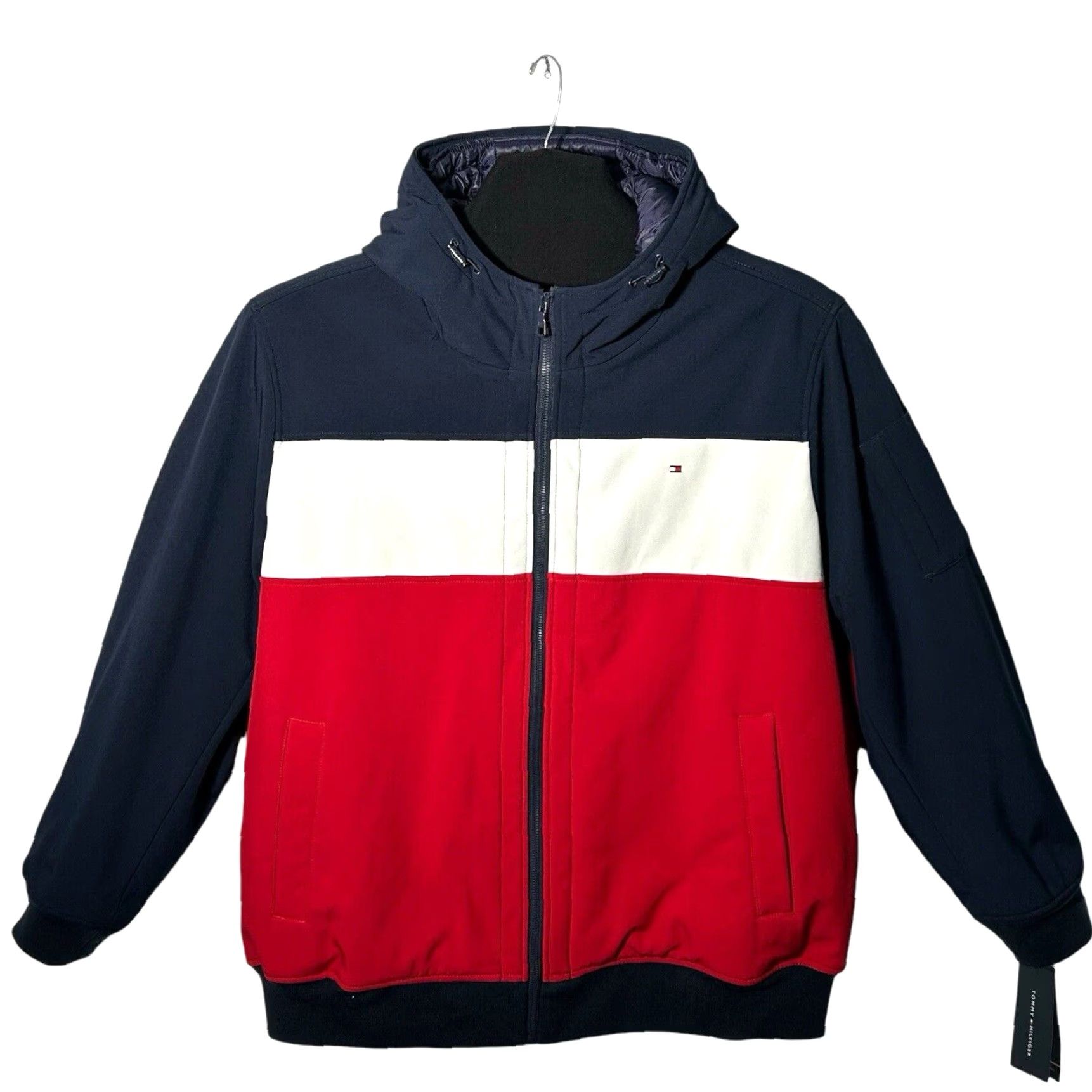 Tommy Hilfiger Tommy Hilfiger Men's Soft Shell Active Filled Bomber Jacket Sz 2X Tall Navy/Red Size US XXL / EU 58 / 5 - 2 Thumbnail