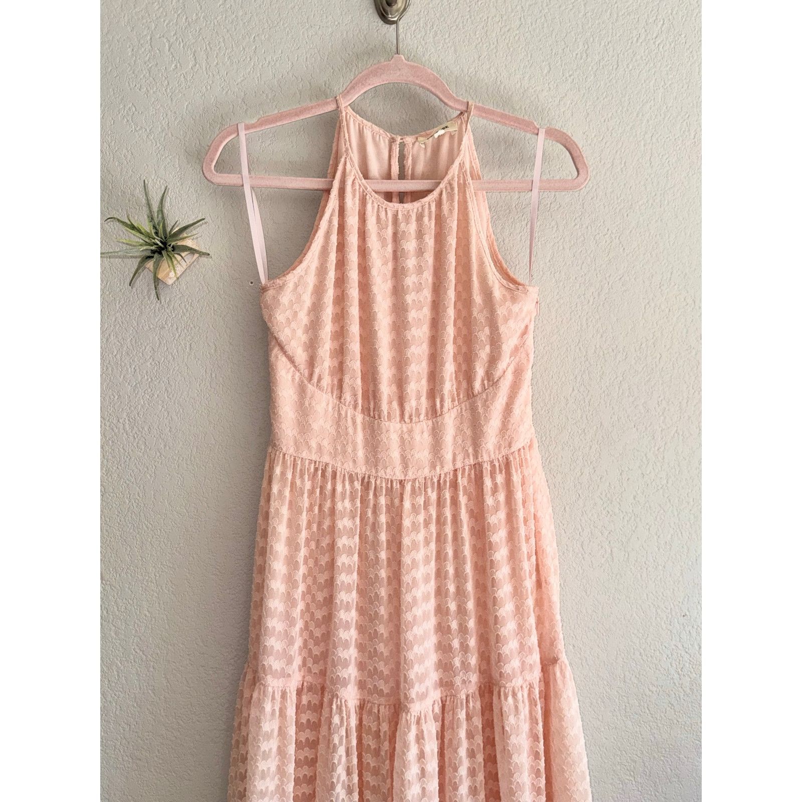 L'AGENCE L’Agence Halter Neck Maxi Dress Evening Gown Pale Pink Sz 2 Size XS / US 0-2 / IT 36-38 - 2 Thumbnail