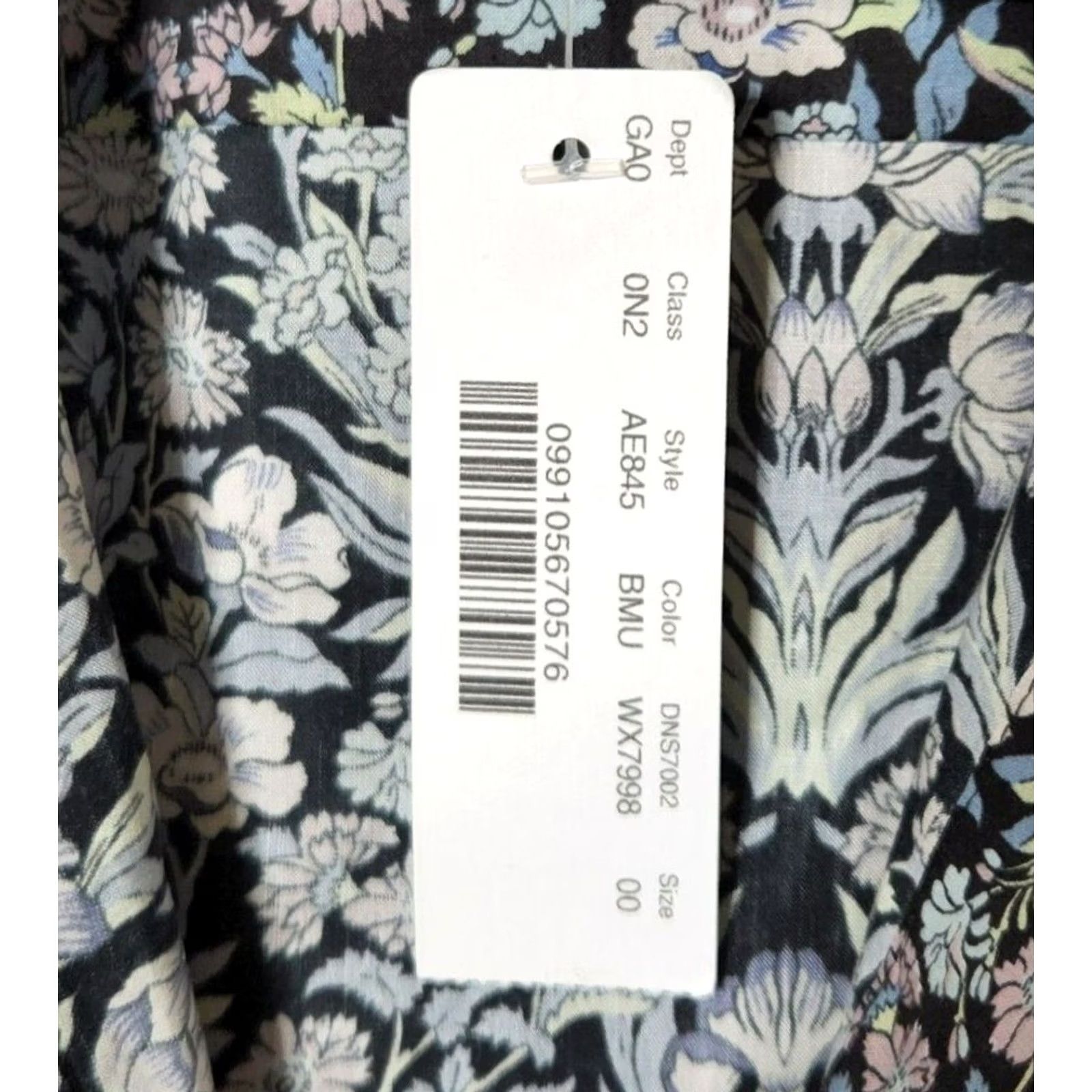 J.Crew J Crew Liberty Fabric Womens 00 Button Up Blouse Long Sleeve Shirt Size XXS / US 00 / IT 34 - 4 Thumbnail