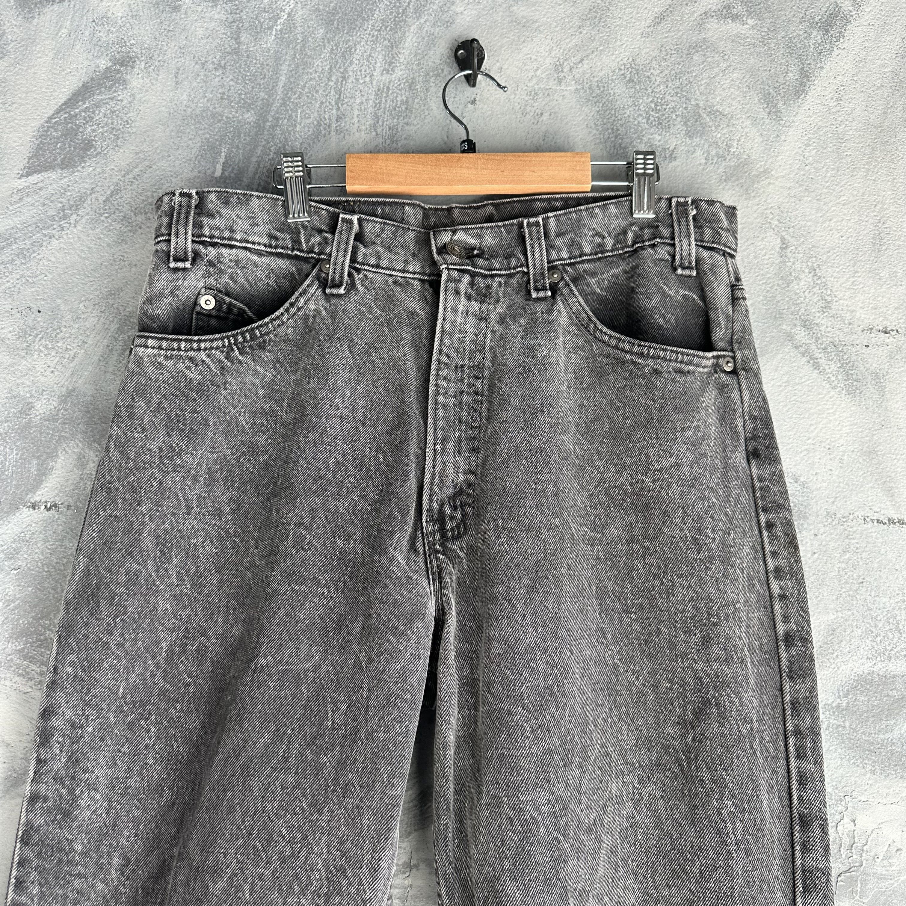 Levi's Vtg Levis Jeans Mens 34x34 Gray Black Tab 40550 4157 USA Size US 34 / EU 50 - 3 Thumbnail