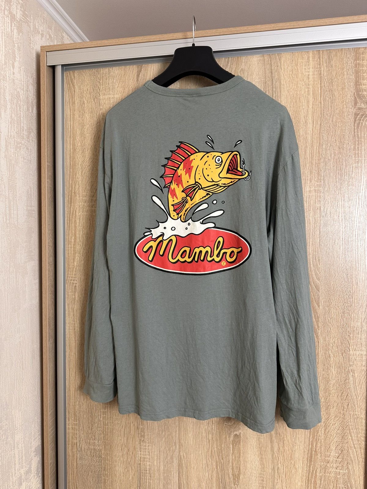 Mambo 🔥 Rare 90s Mambo Surf Long Sleeve Logo Art Fishing T Shirt Size US XXL / EU 58 / 5 - 1 Thumbnail