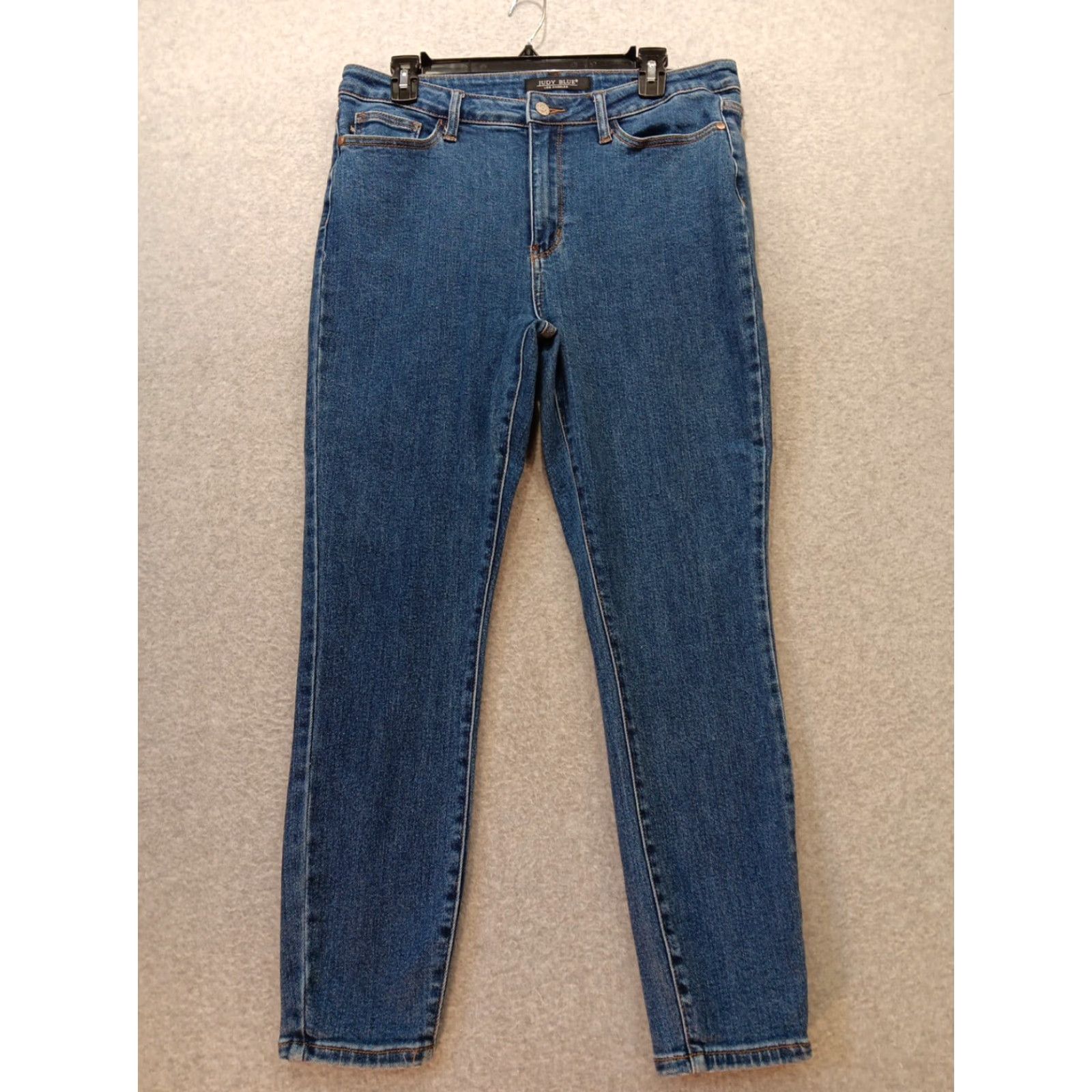 Vintage Judy Blue Jeans Skinny Fit High Rise Womens 31x27 Blue Denim Stretch 5-Pocket Zipper Button Jeans Size 24" / US 00 / IT 34 - 2 Thumbnail