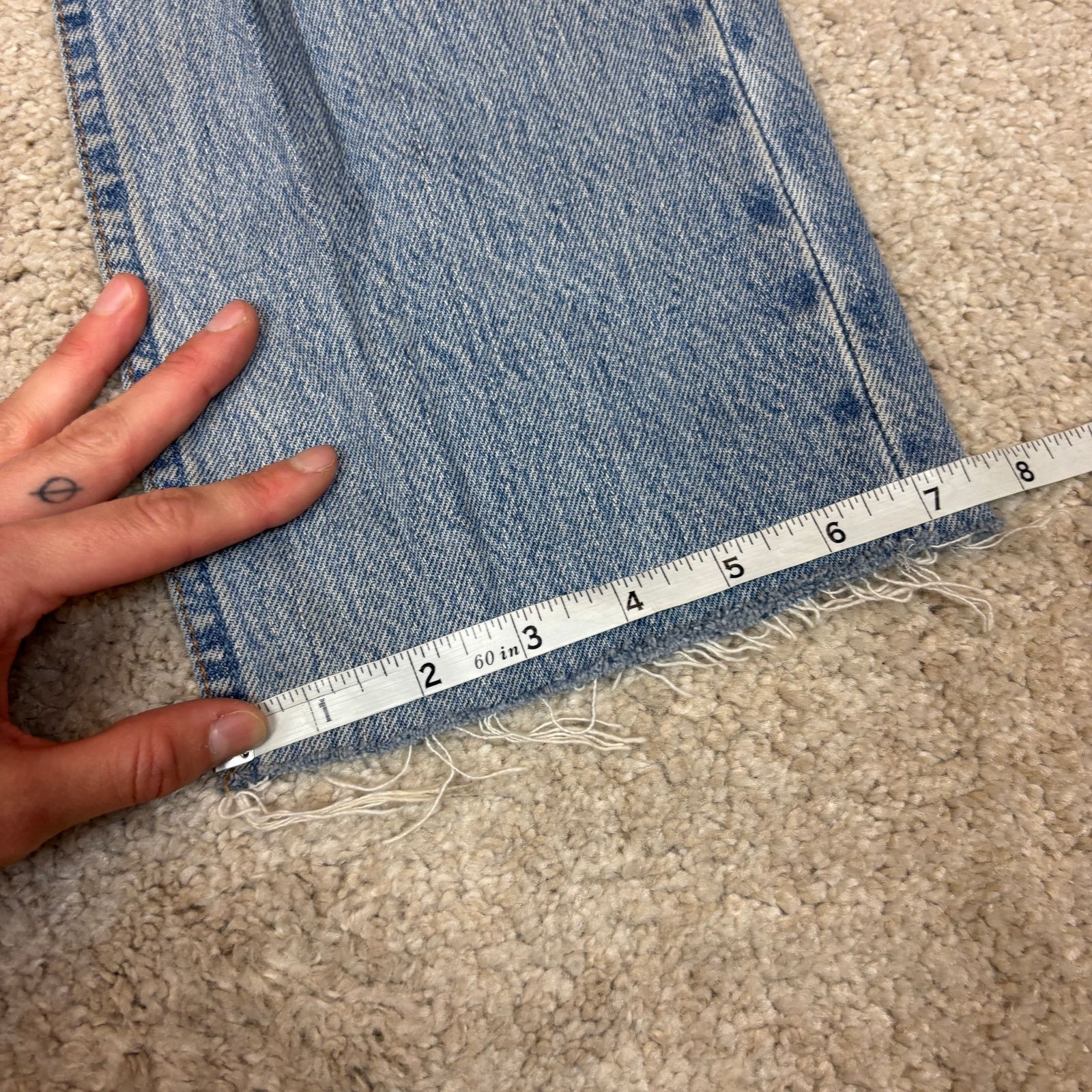Levi's × Vintage Vintage 90s Levi's 501 Raw Hem Straight Jeans 28x32 USA Size US 28 / EU 44 - 9 Thumbnail